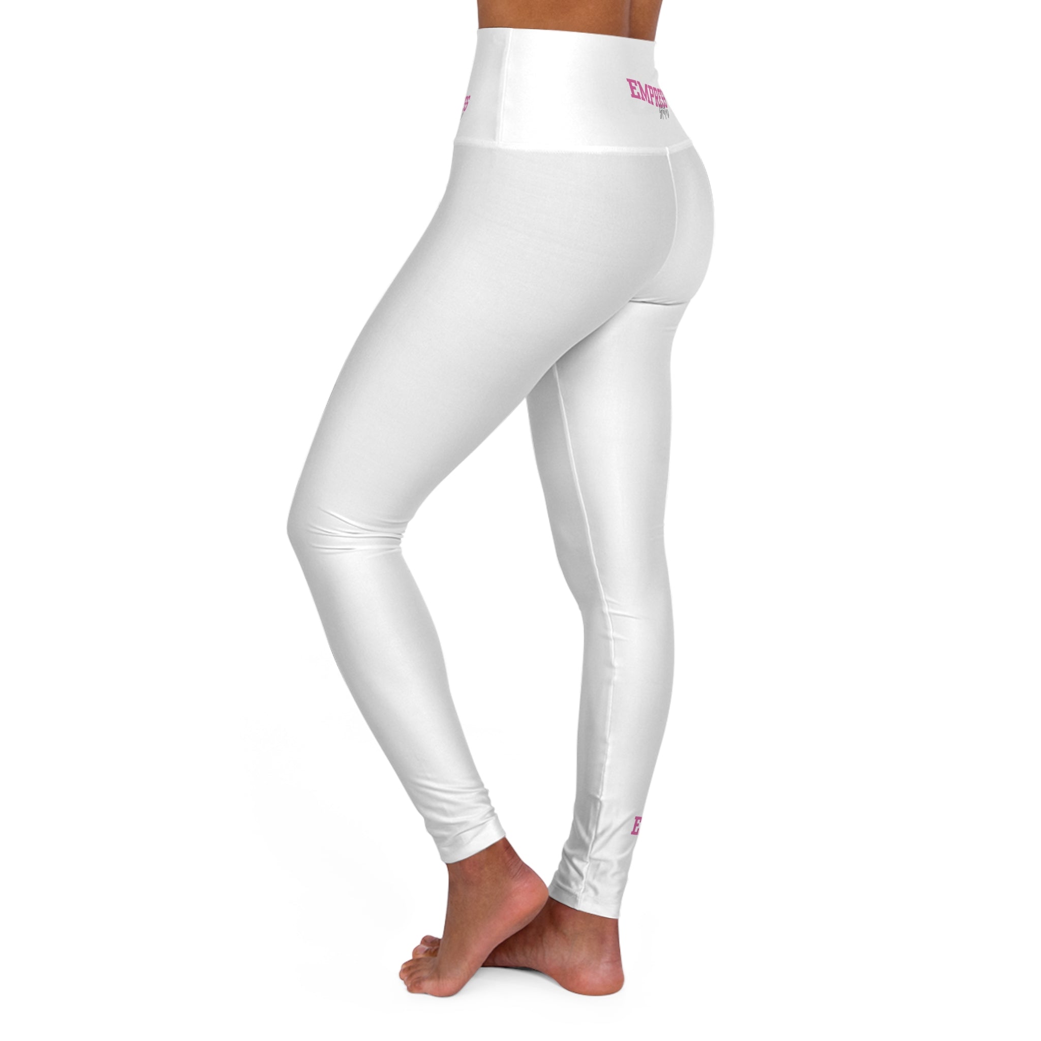 Empress Power High-Waisted Yoga Leggings — White Athletic ActivewearAll Over PrintsEmpress Power High-Waisted Yoga Leggings