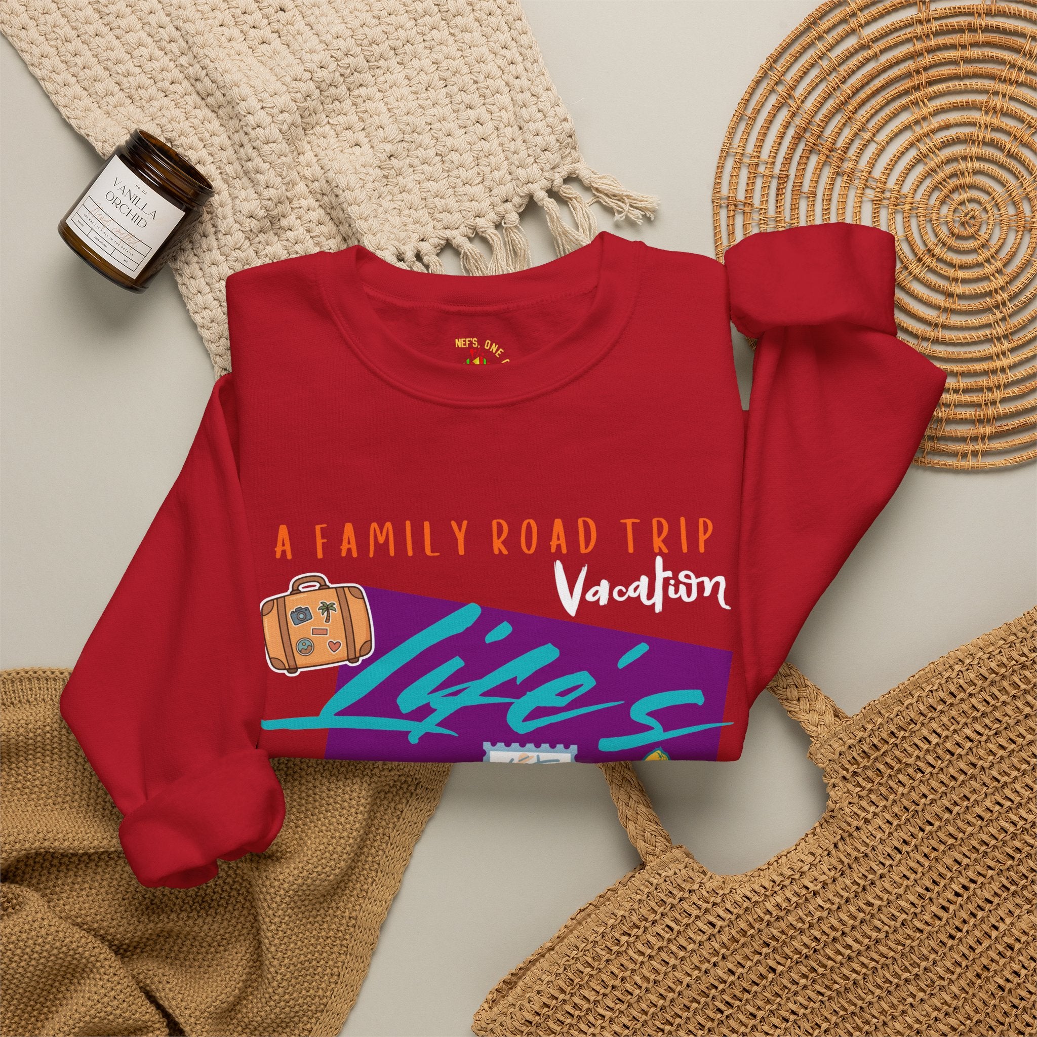 Road Trip T-Shirt — "Life's a Trip" Retro (Enter Family Name) on Back Travel Graphic