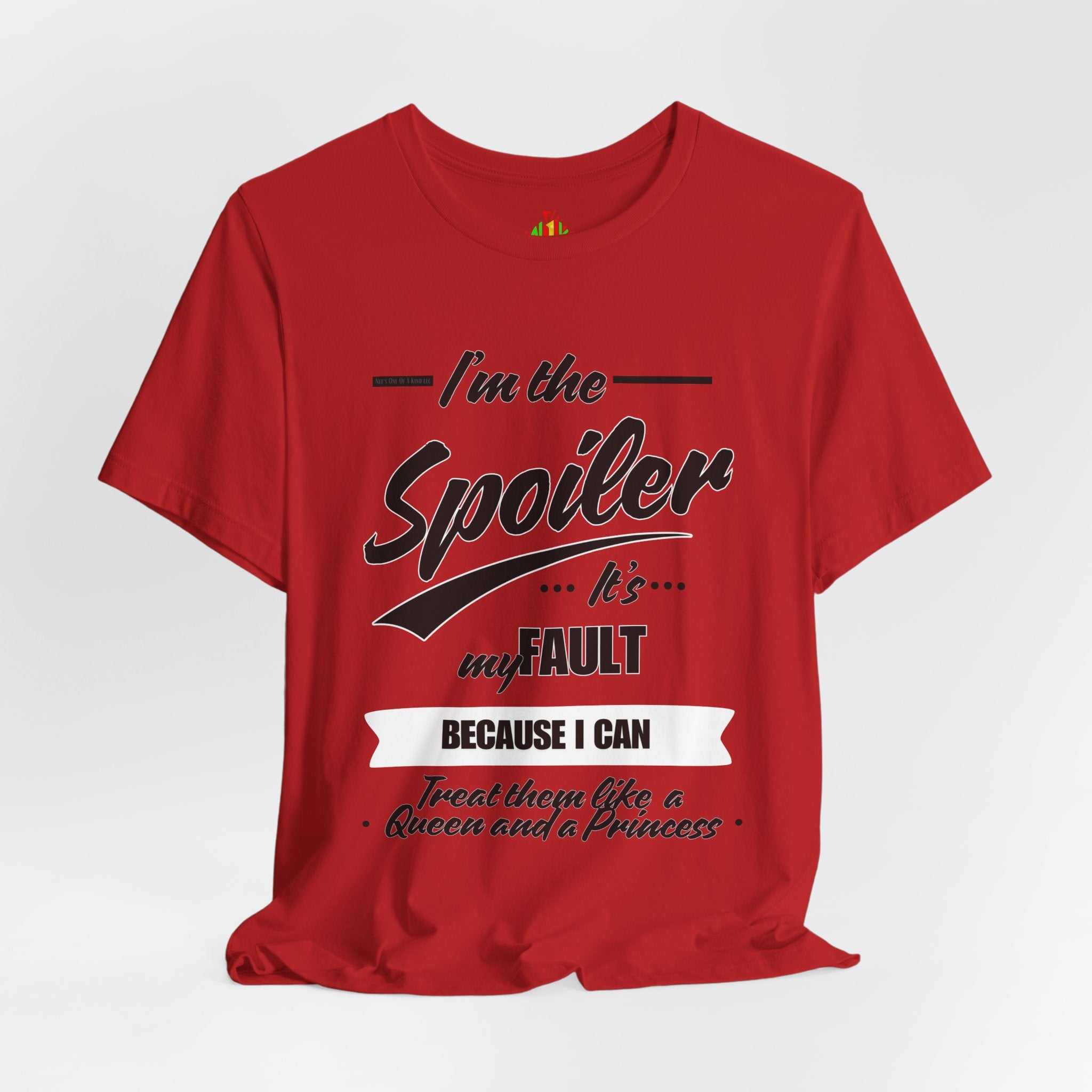 He's the Spoiler Unisex Jersey Tee - Express love for his Queen and Princess