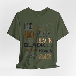 Black Text Unisex Tee, Casual Graphic T-Shirt for Fashion Lovers, Perfect Gift for All Occasions, Streetwear Style, Trendy Top