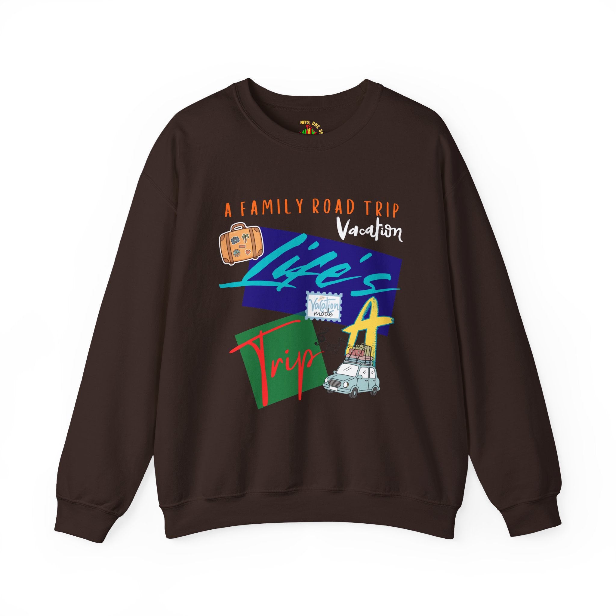 Road Trip T-Shirt — "Life's a Trip" Retro (Enter Family Name) on Back Travel Graphic