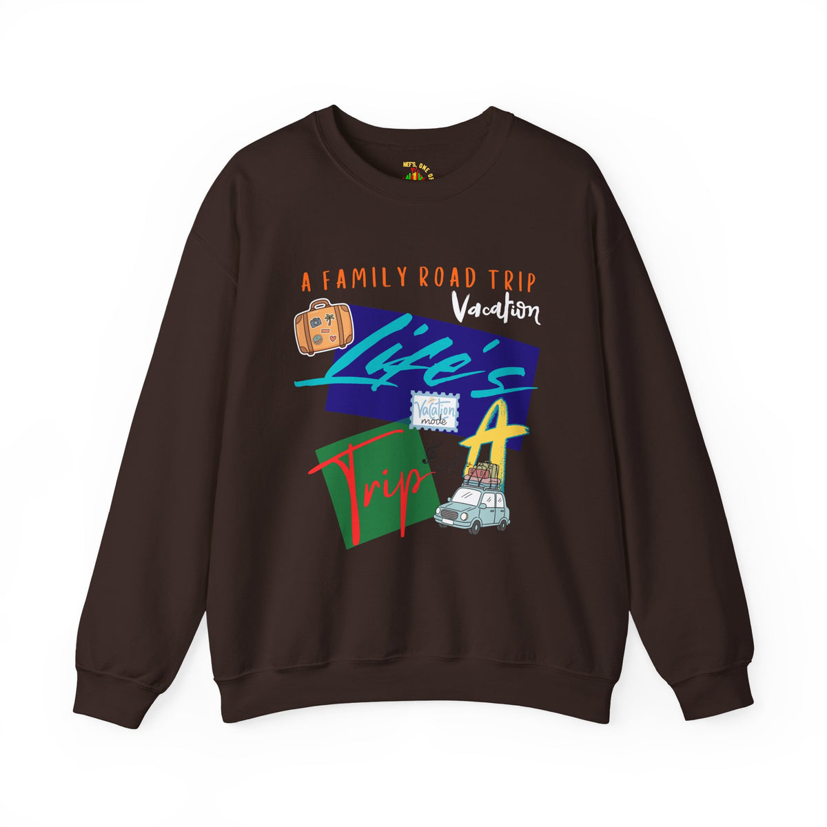 Road Trip T-Shirt — "Life's a Trip" Retro (Enter Family Name) on Back Travel Graphic