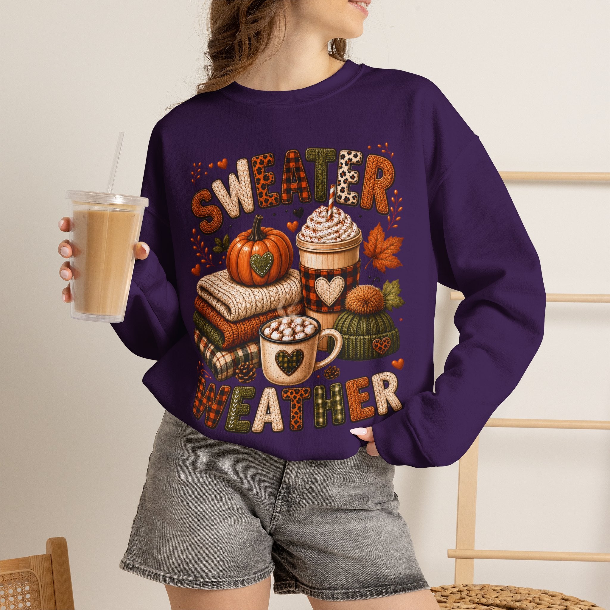 Sweater Weather Autumn Crewneck Sweatshirt