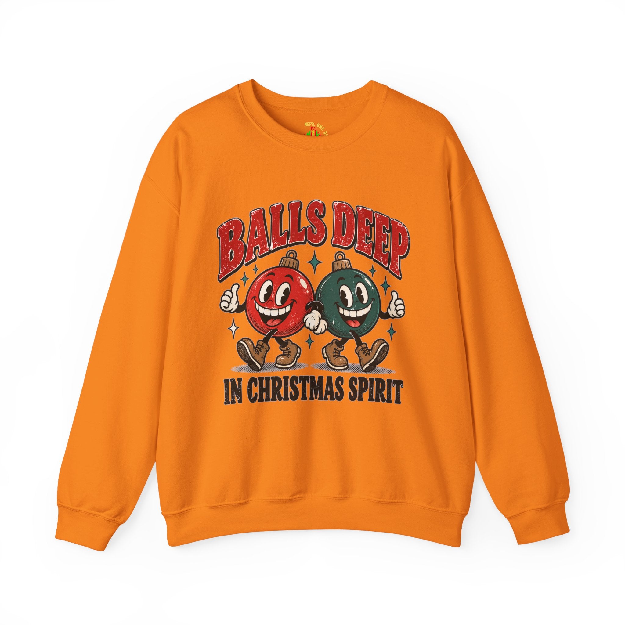 Balls Deep in Christmas Spirit Crewneck Sweatshirt