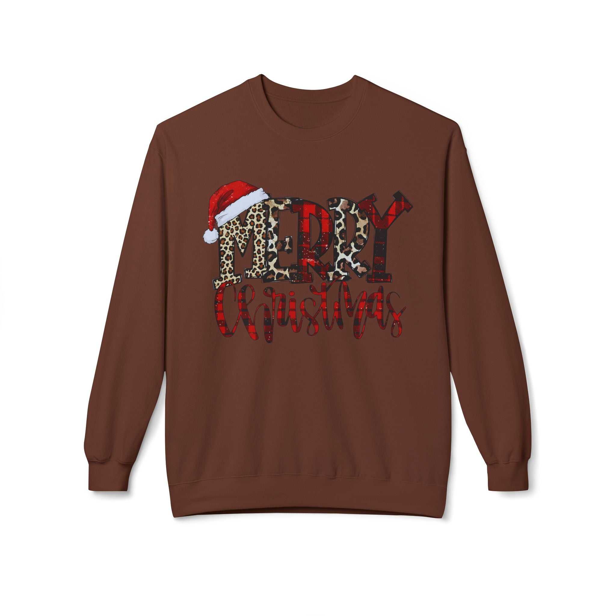 Merry Christmas Leopard Plaid SweatshirtSweatshirtMerry Christmas Leopard Plaid