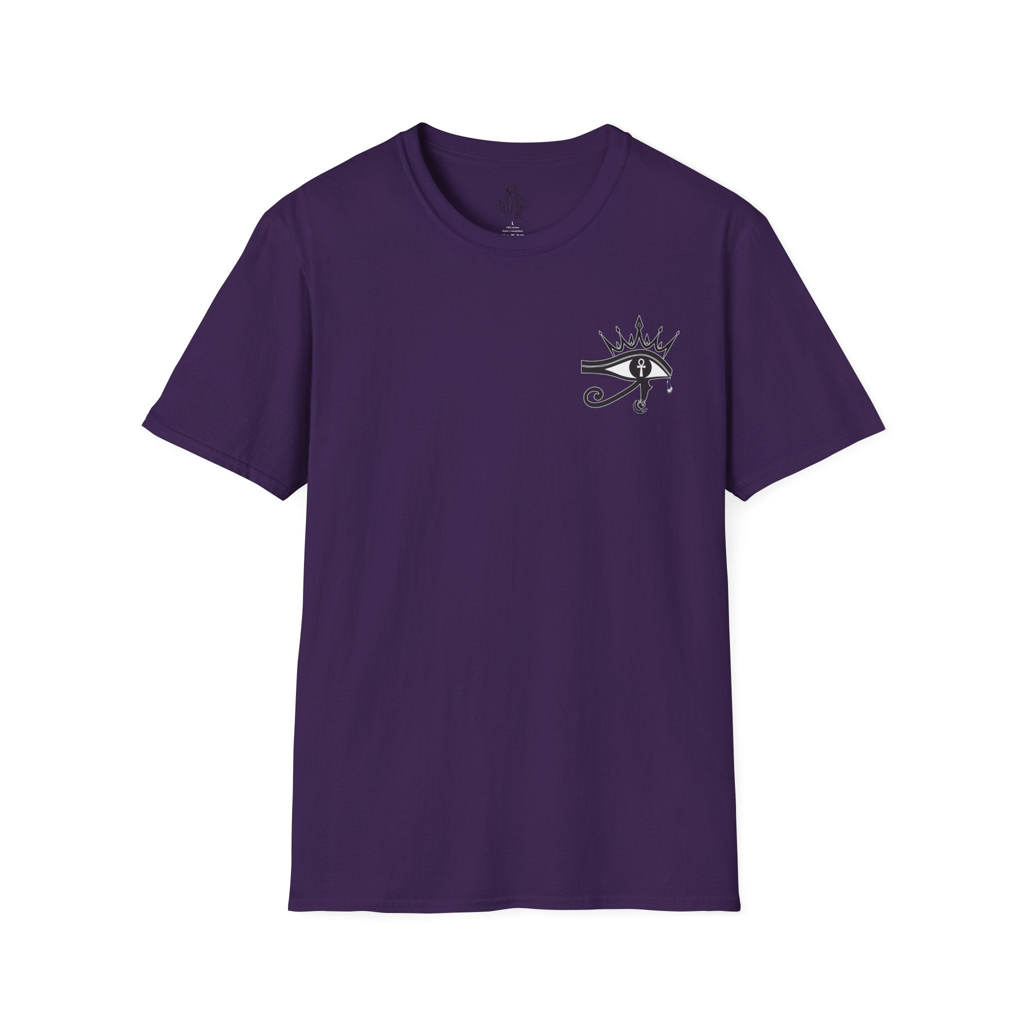 Eye of Horus Chest Logo Empress Tee — Minimal Egyptian Symbol T-Shirt