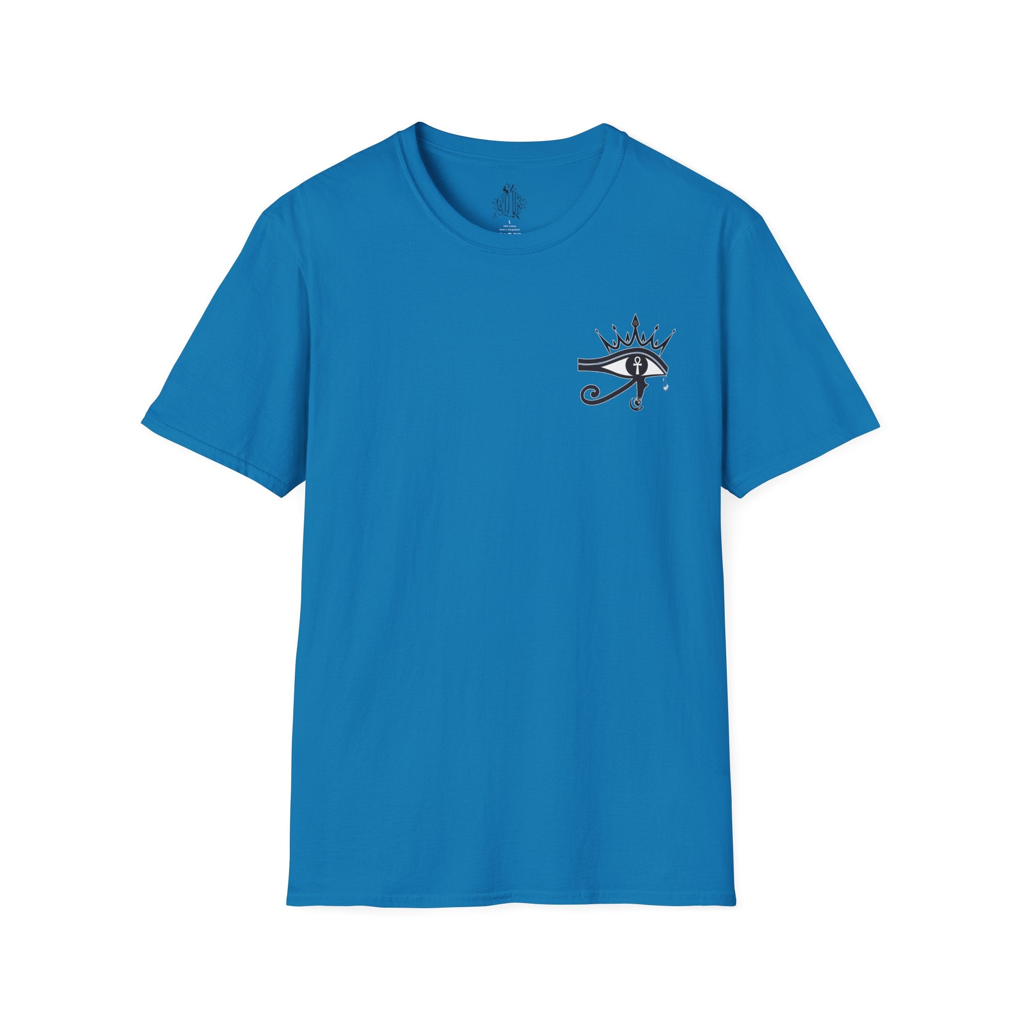 Eye of Horus Chest Logo Empress Tee — Minimal Egyptian Symbol T-Shirt