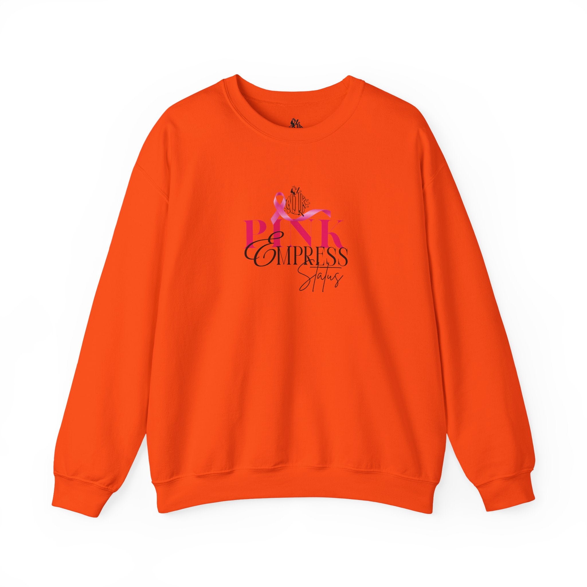 N1K Pink Empress Status Cancer Awareness Crewneck Sweatshirt - Pink Ribbon "PINK" Design