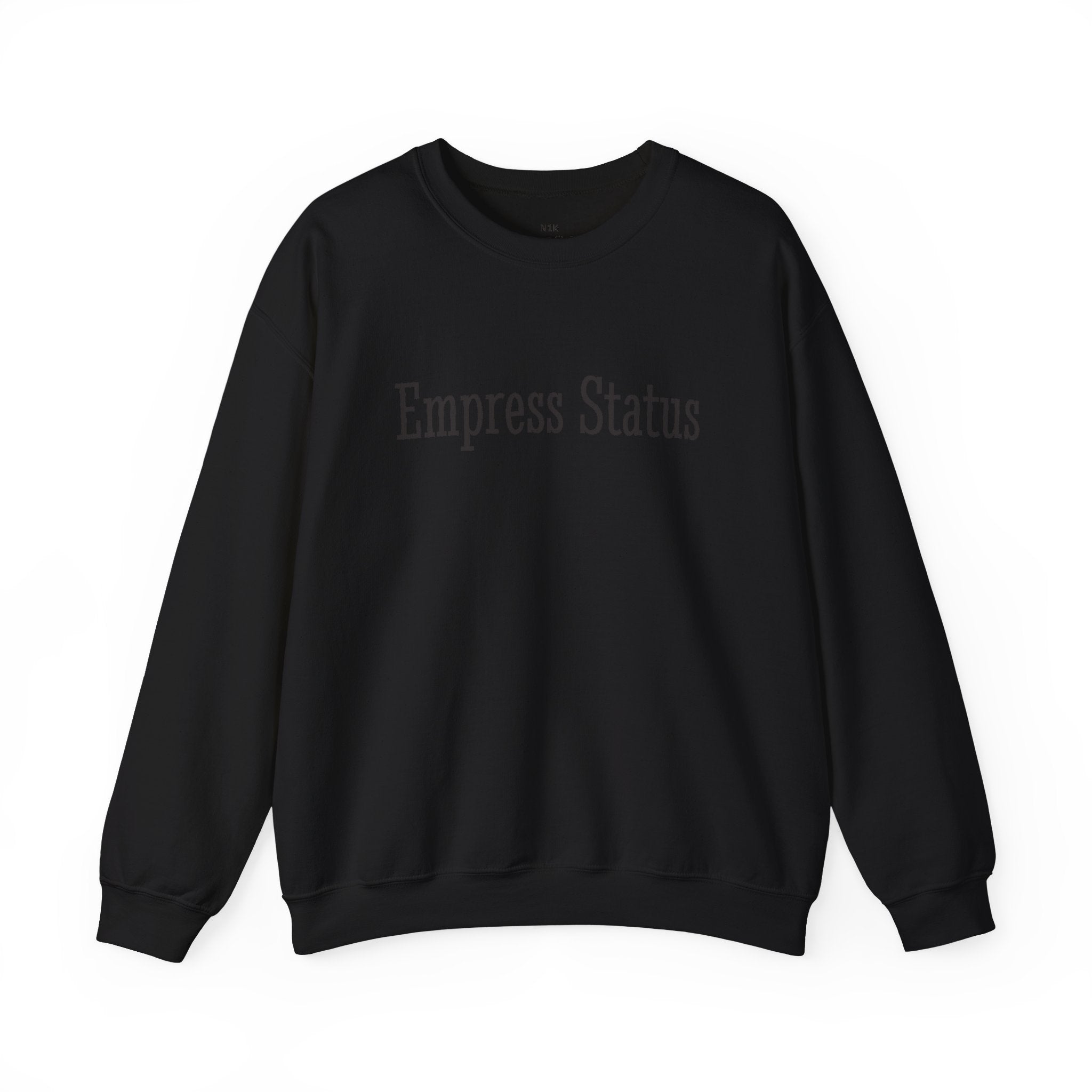 Empress Status Black Glitter Print Unisex Heavy Blend™ Crewneck Sweatshirt