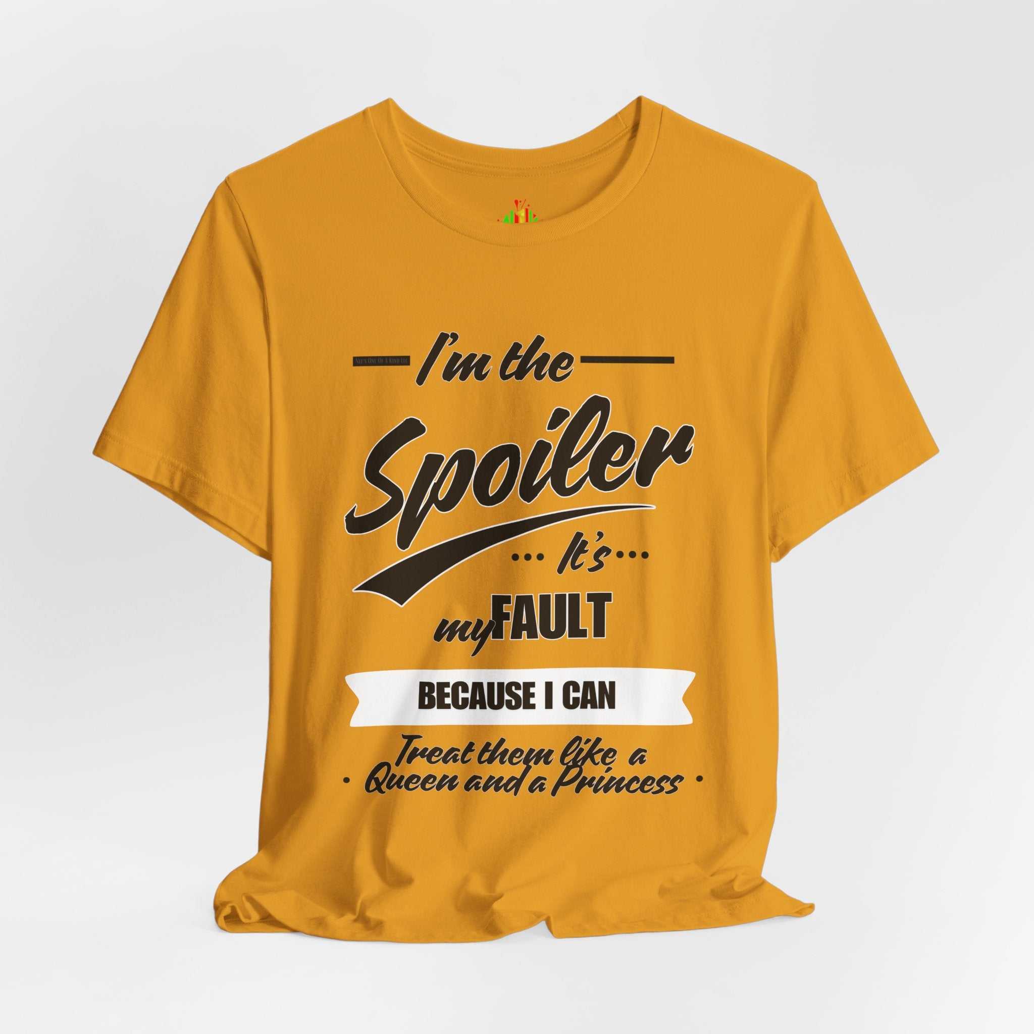 He's the Spoiler Unisex Jersey Tee - Express love for his Queen and PrT-ShirtHe’s the Spoiler Unisex Jersey Tee