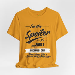 He's the Spoiler Unisex Jersey Tee - Express love for his Queen and Princess