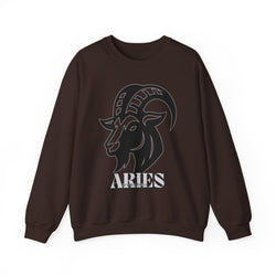 Aries Zodiac Unisex Casual Crewneck Sweatshirt