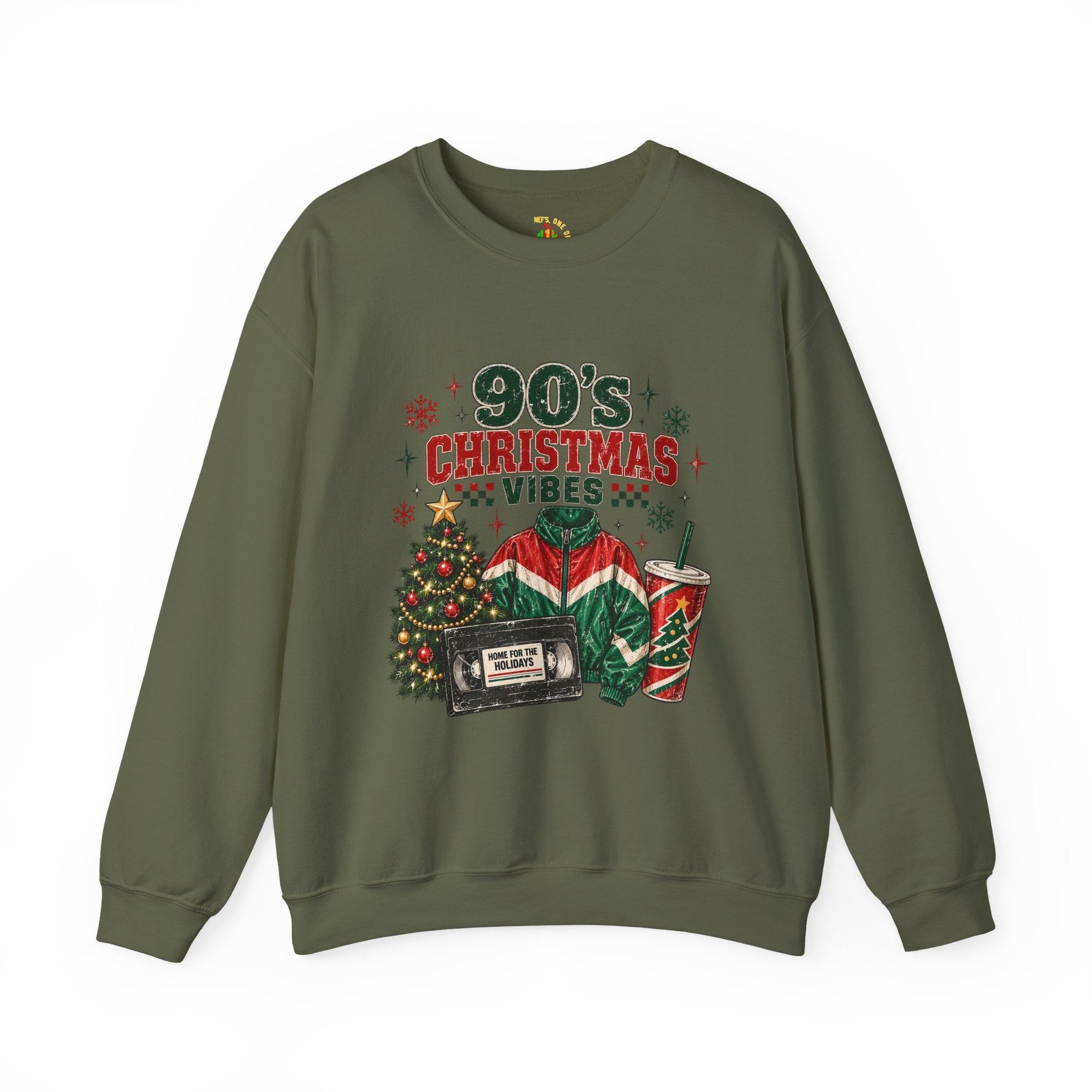 90s Christmas Vibes Crewneck Sweatshirt