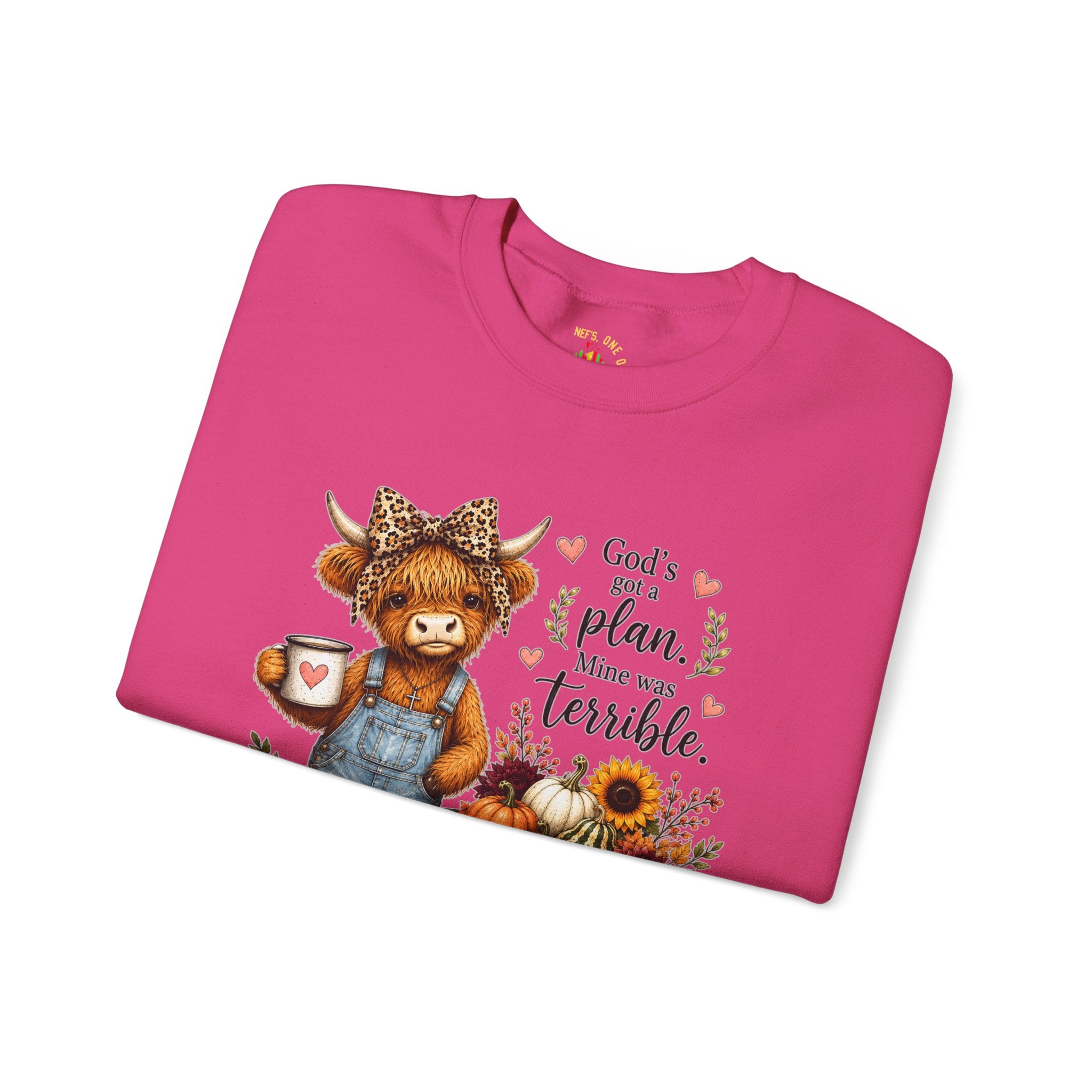 God’s Plan, Mine Was Terrible Bear Fall Crewneck Sweatshirt