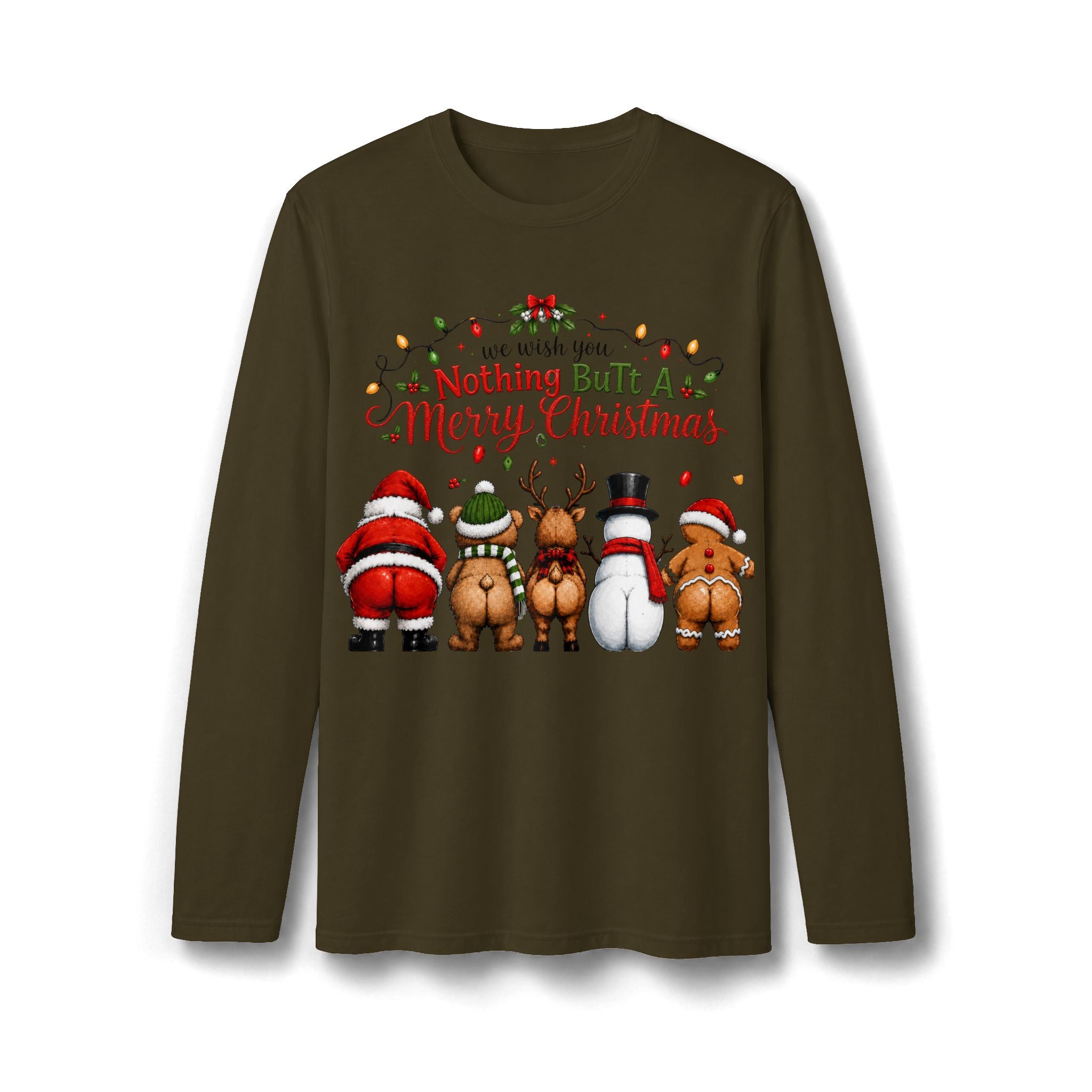 Nothing But a Merry Christmas Reindeer Long Sleeve T-Shirt