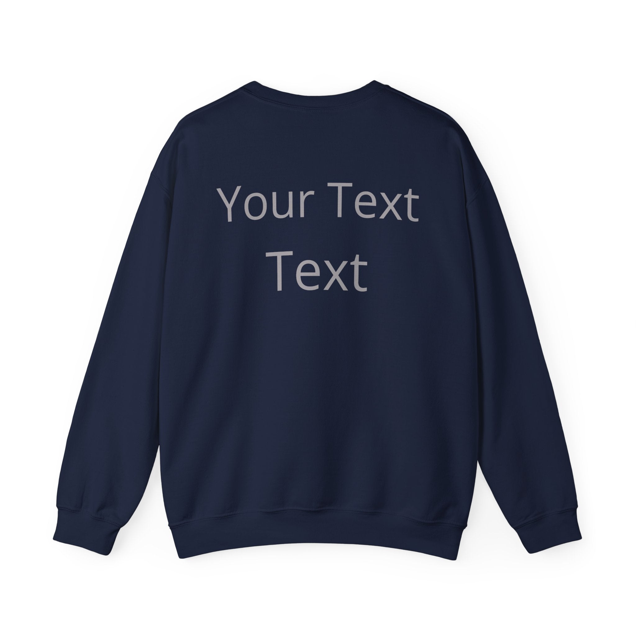 Personalized Photo Crewneck Sweatshirt — Custom Photo Front, 'Add Text' Back