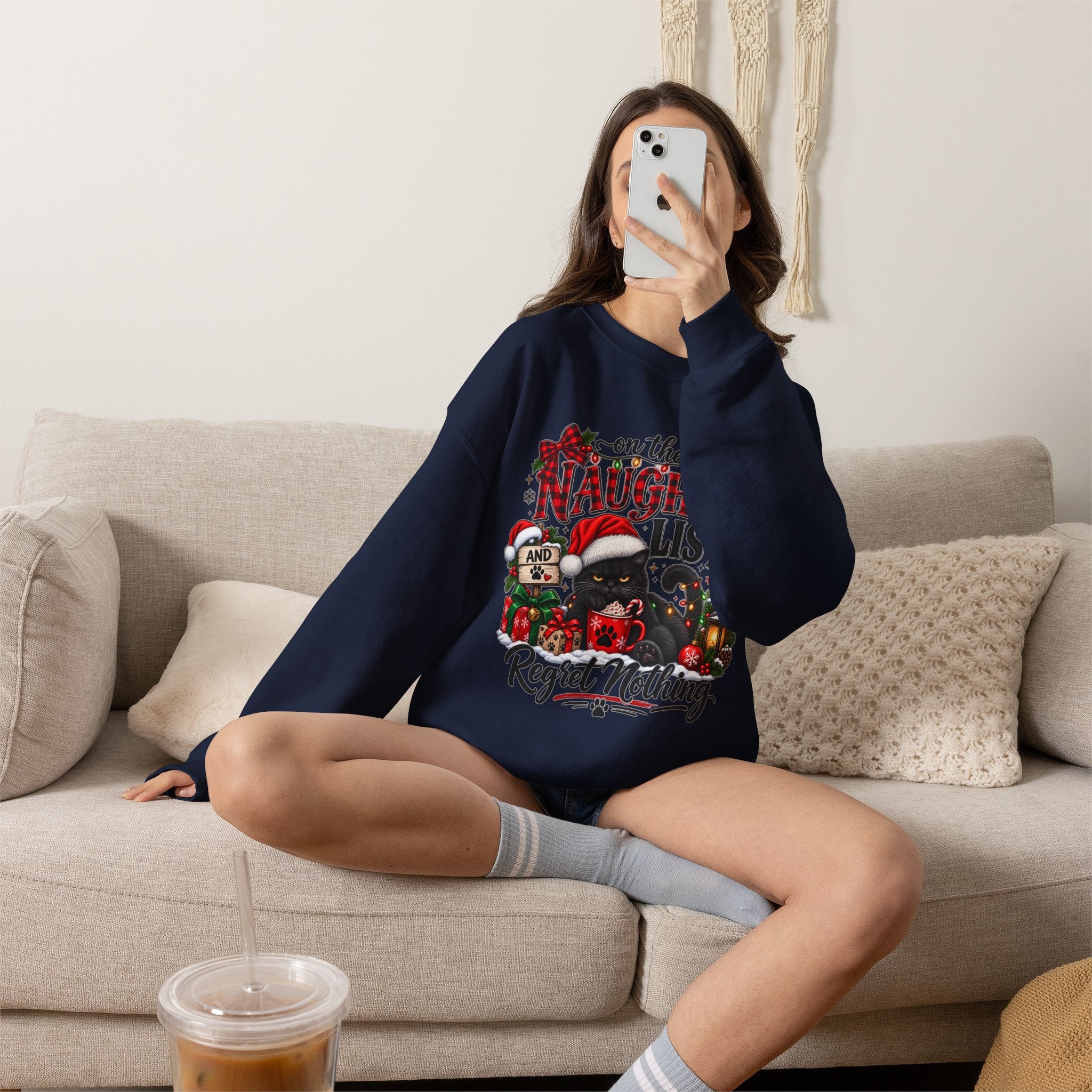 On the Naughty List Christmas Crewneck Sweatshirt