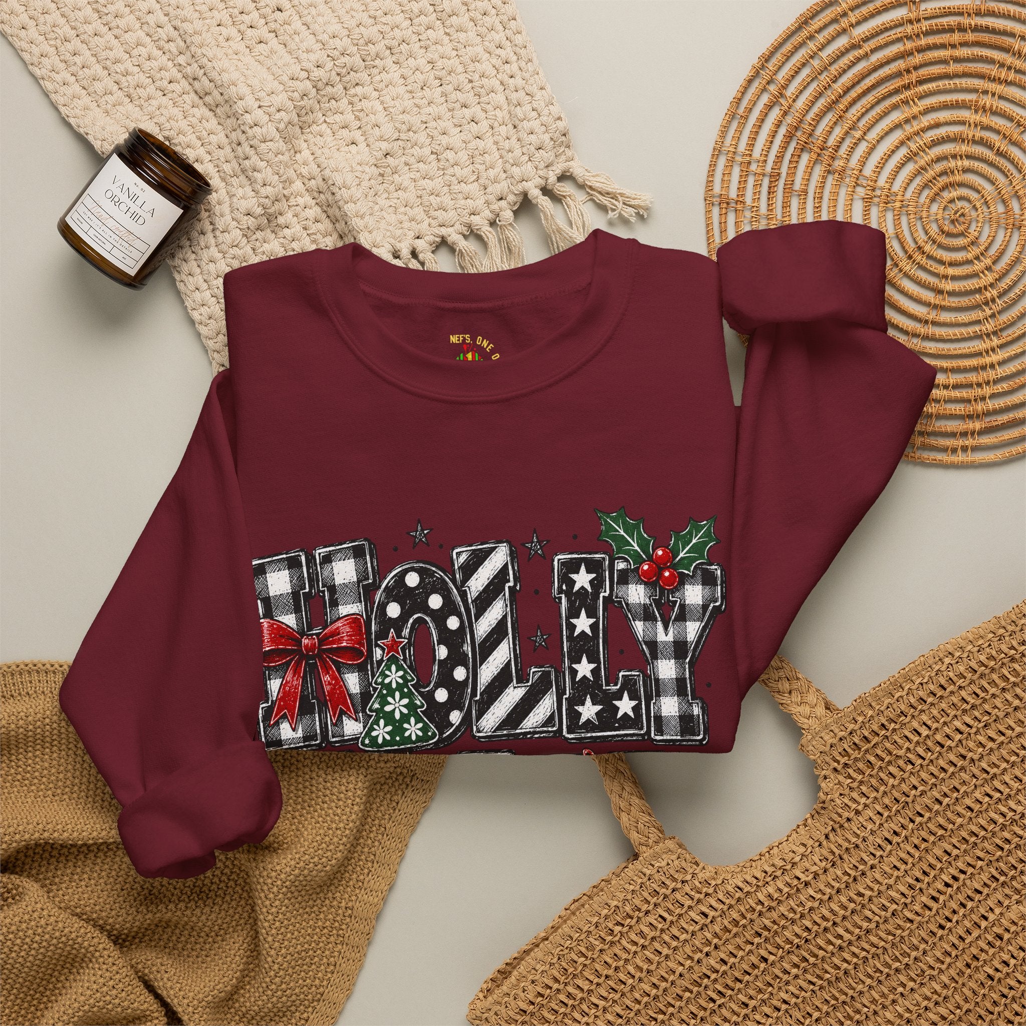 Merry Noel Christmas Reindeer Crewneck Sweatshirt