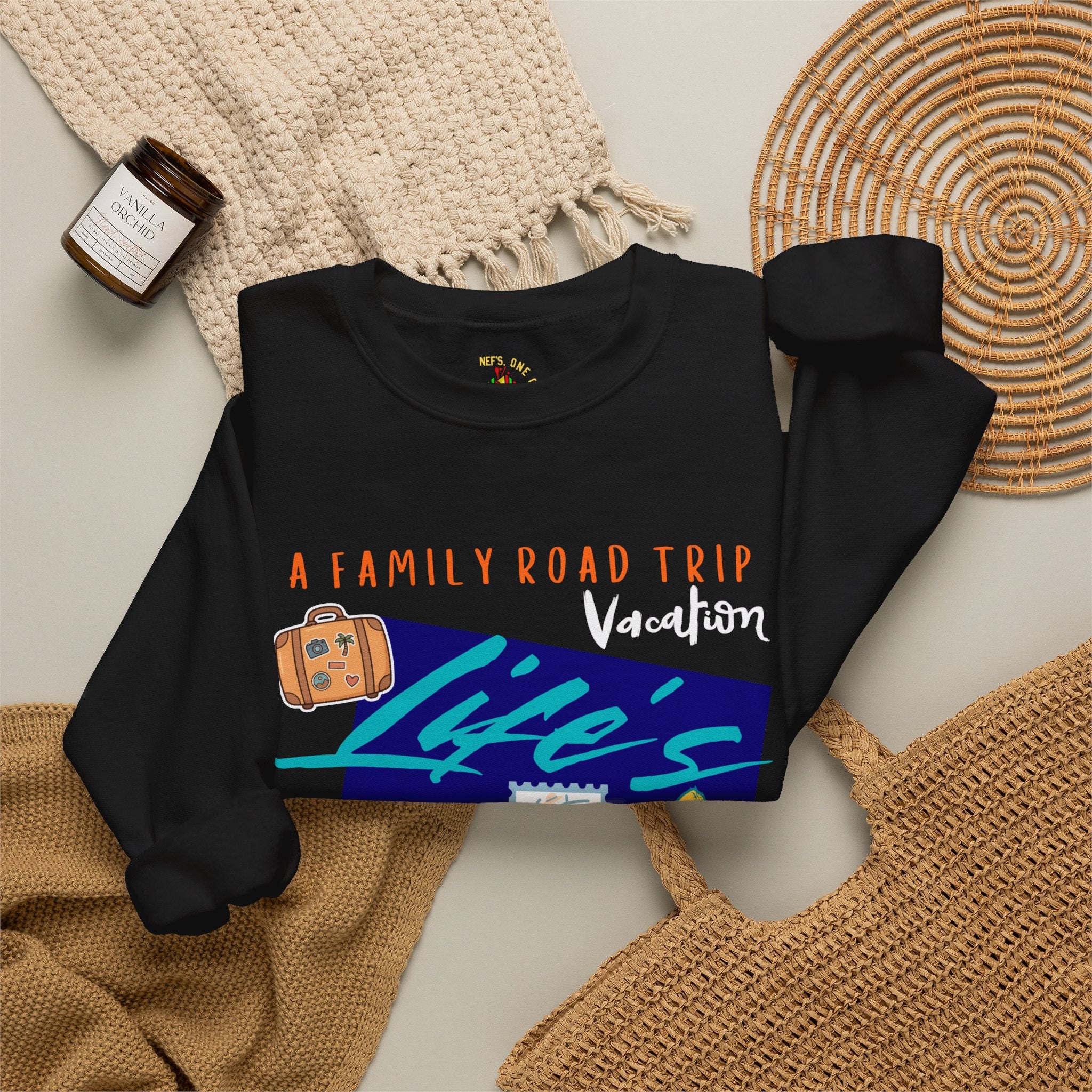 Road Trip T-Shirt — "Life's a Trip" Retro (Enter Family Name) on Back Travel Graphic