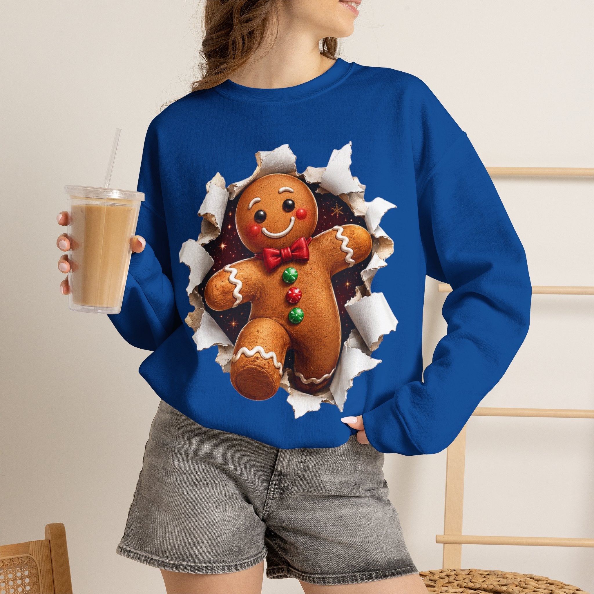 Gingerbread Man Christmas Crewneck Sweatshirt