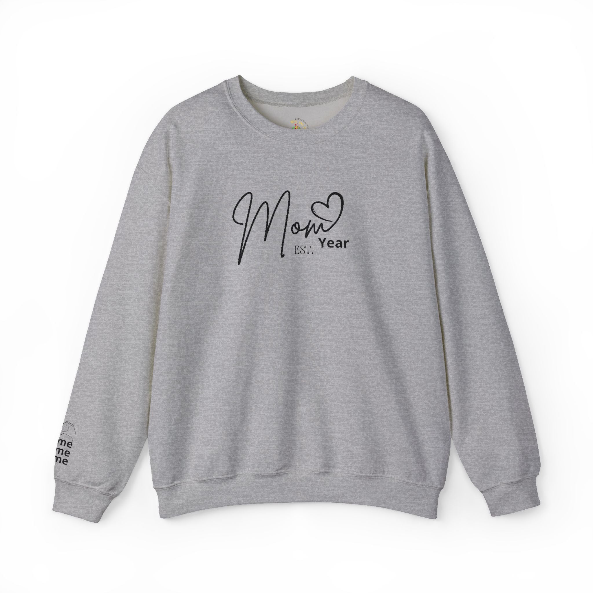 Mom Est. Year Embroidered Customizable Crewneck Sweatshirt