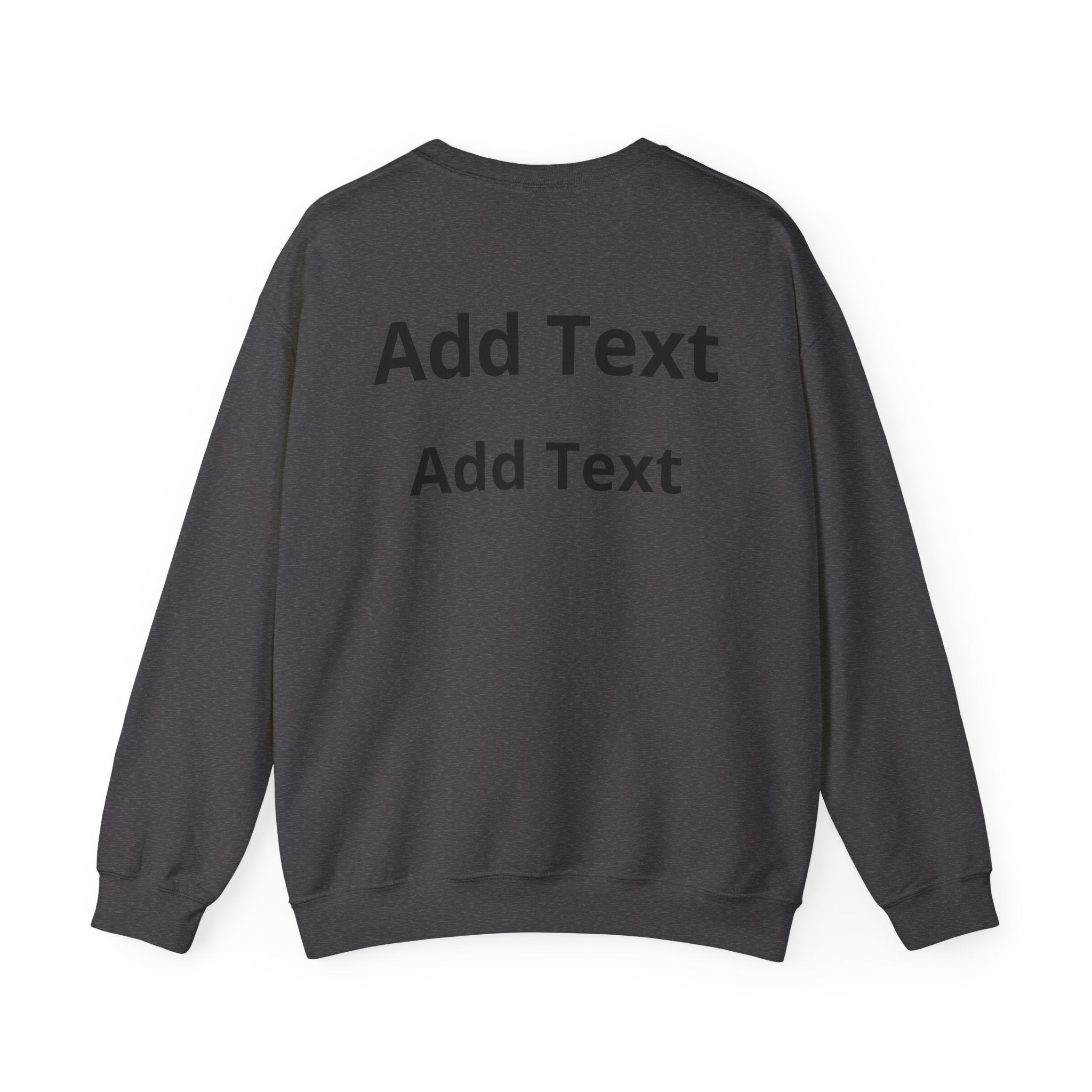 Personalized Photo Crewneck Sweatshirt — Custom Photo Front, 'Add Text' Back