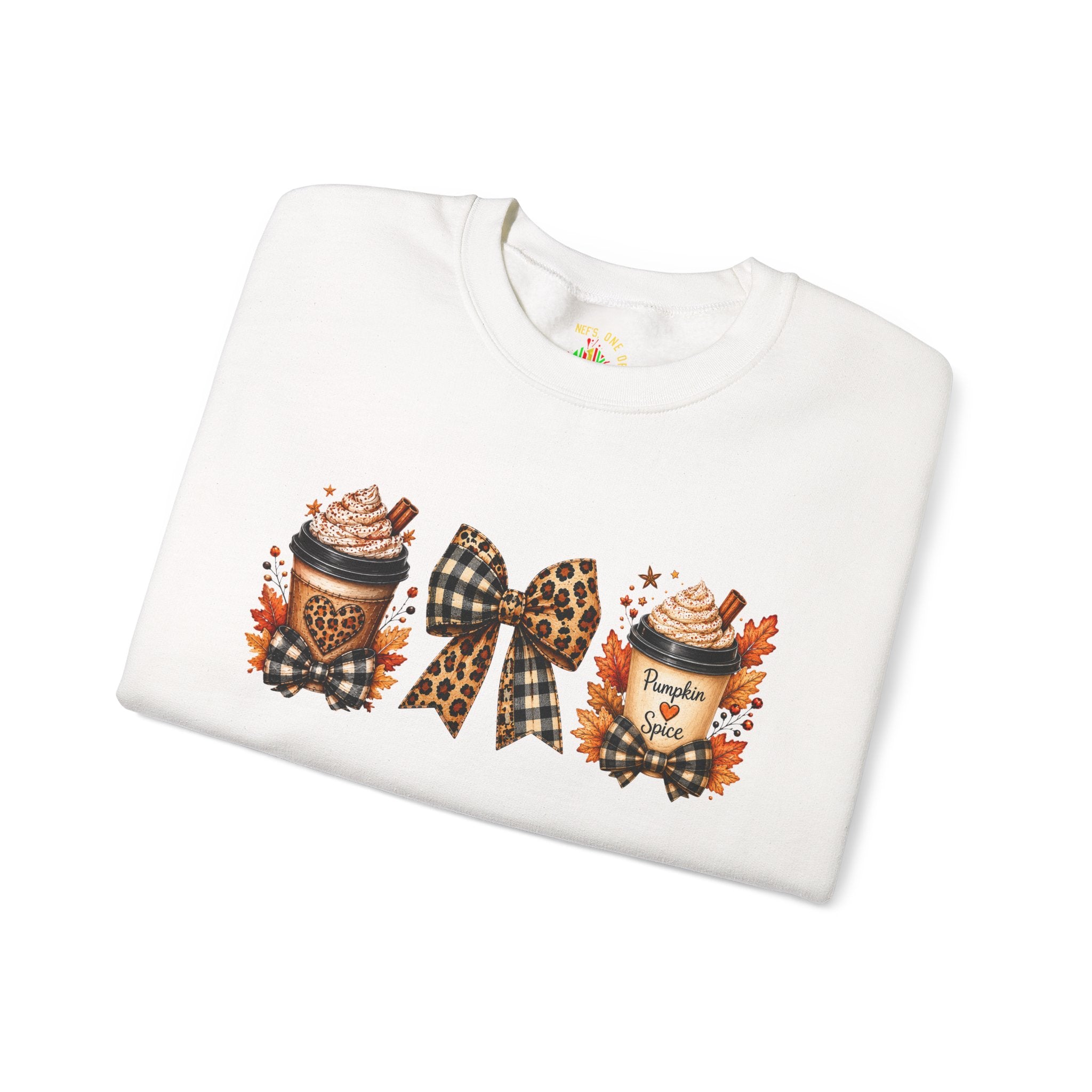 Festive Leopard Bow Christmas Crewneck Sweatshirt