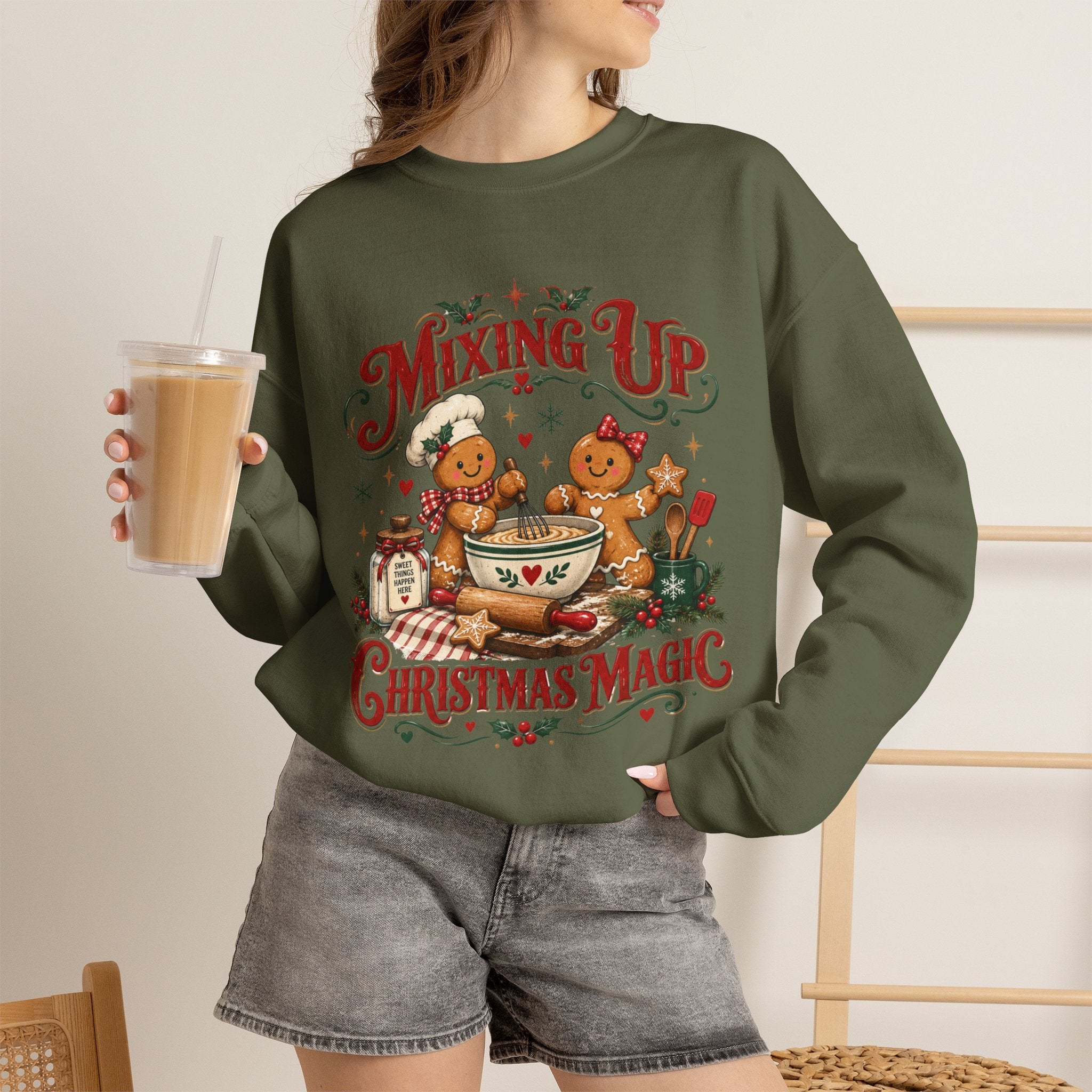 Mixing Up Ginger Bread Hot Chocolate Christmas