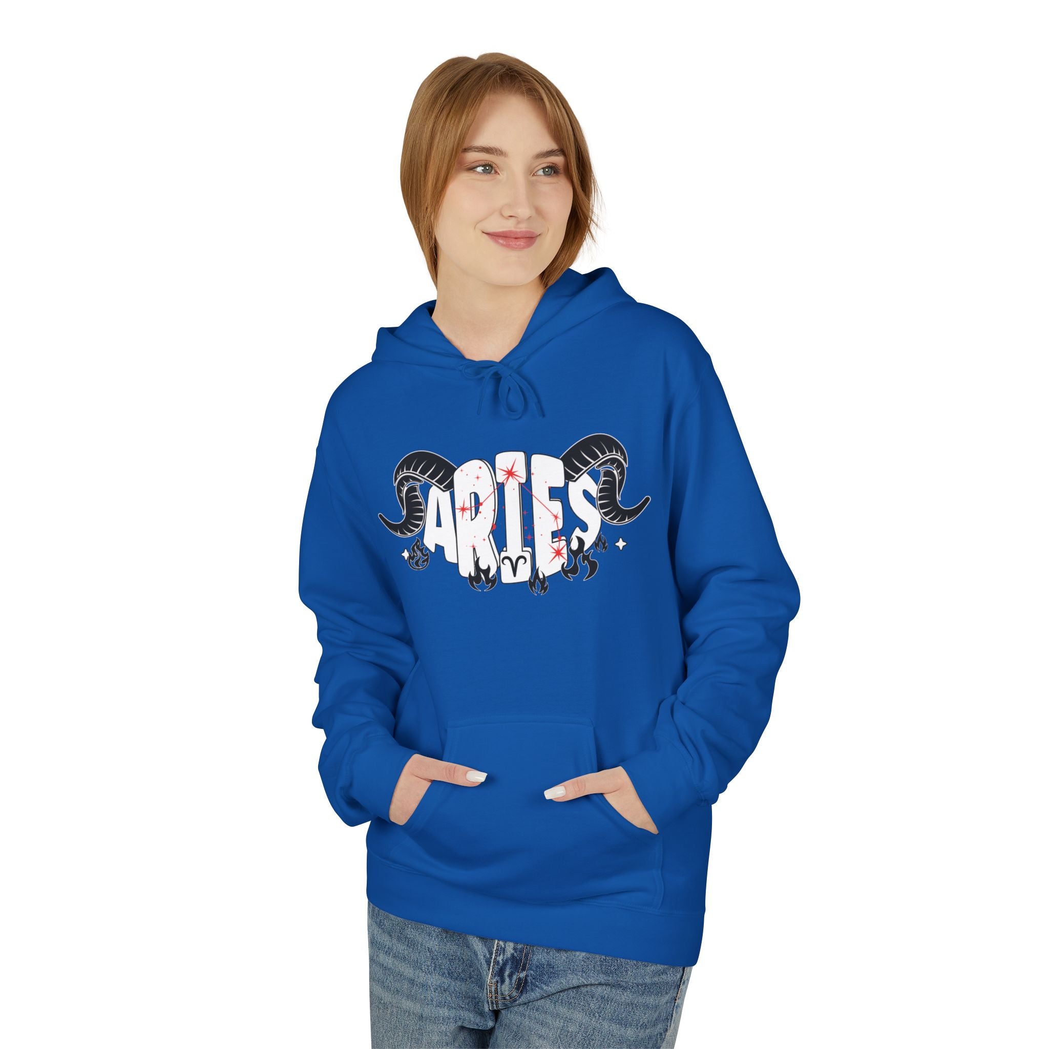 Aries Ram Zodiac Hoodie — Astrological Sign Graphic Pullover