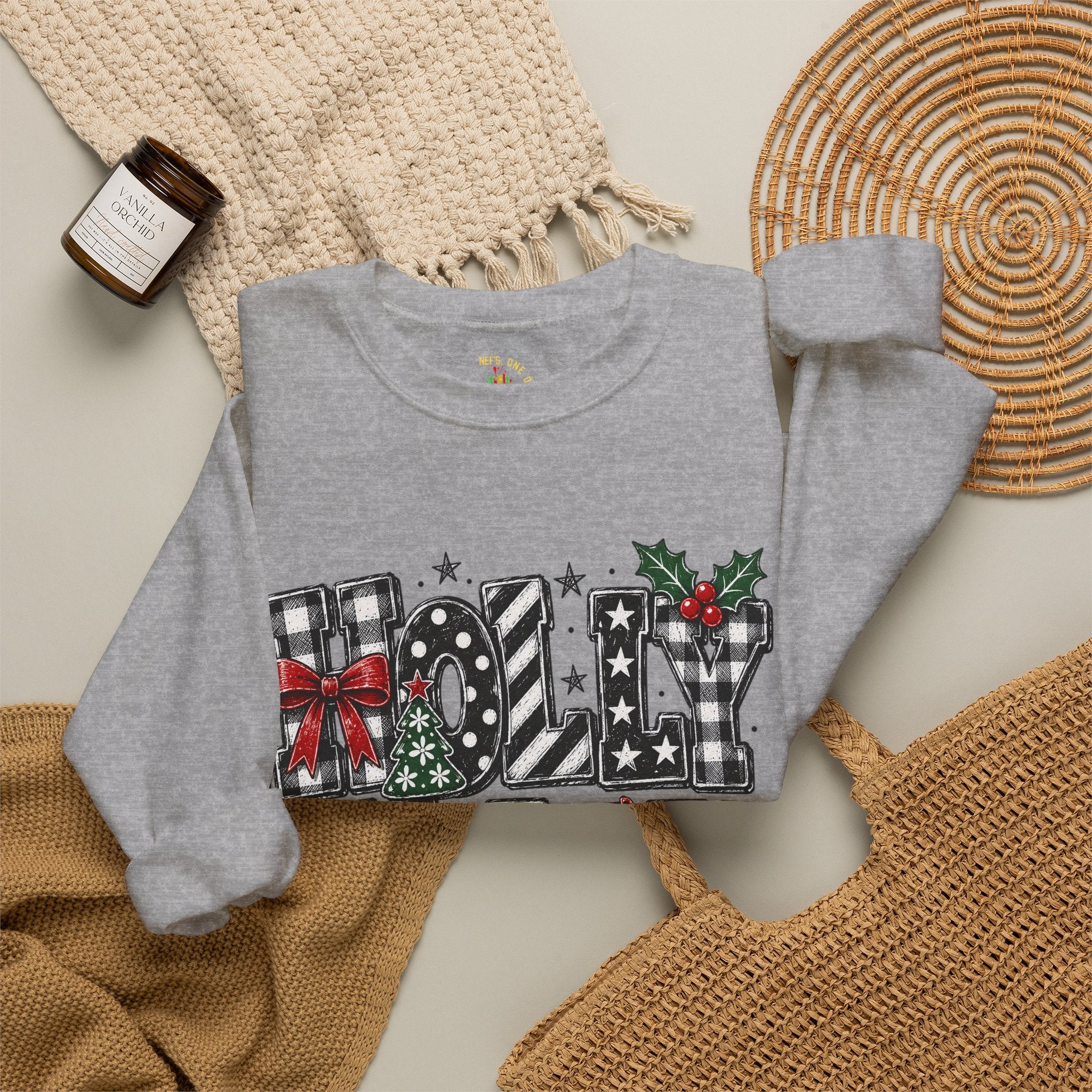 Merry Noel Christmas Reindeer Crewneck Sweatshirt