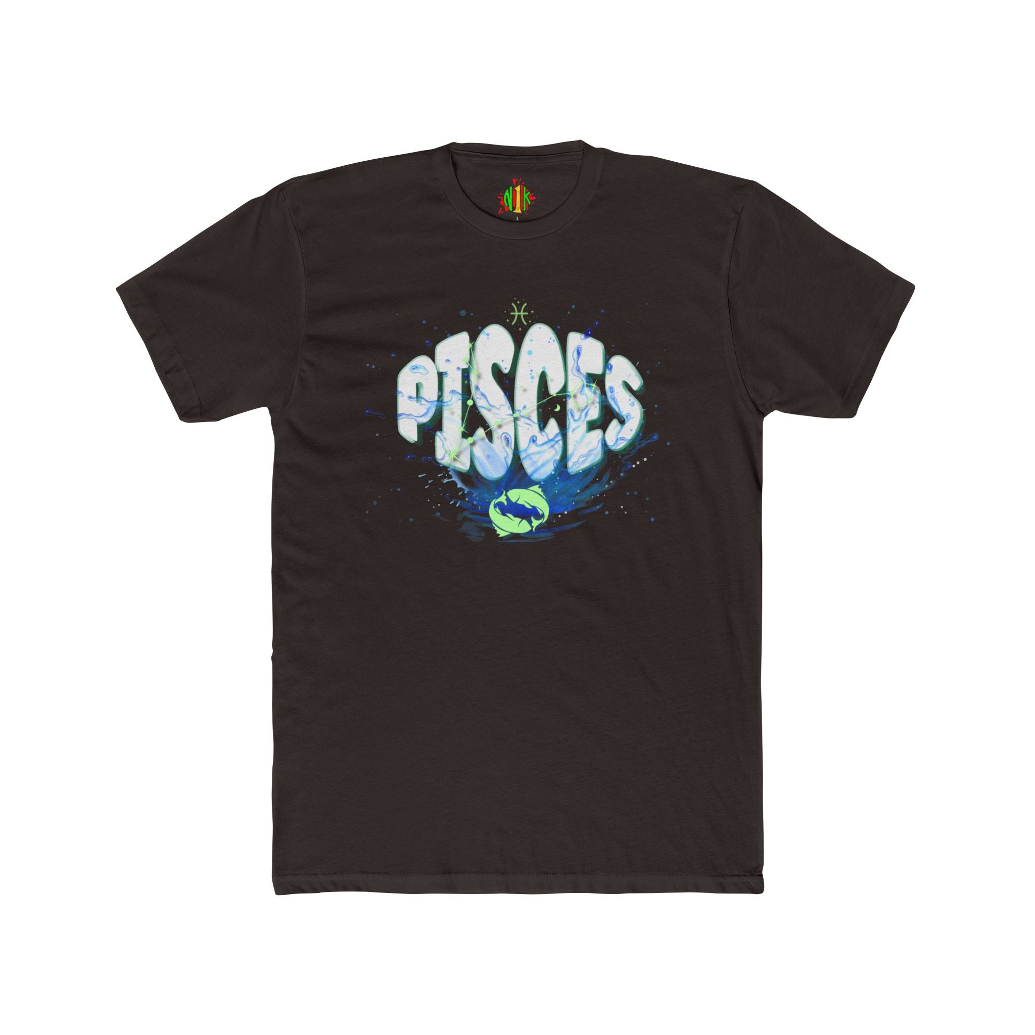 Pisces Water Zodiac unisex tee with watercolor-style Pisces sign graphic on soft breathable cotton