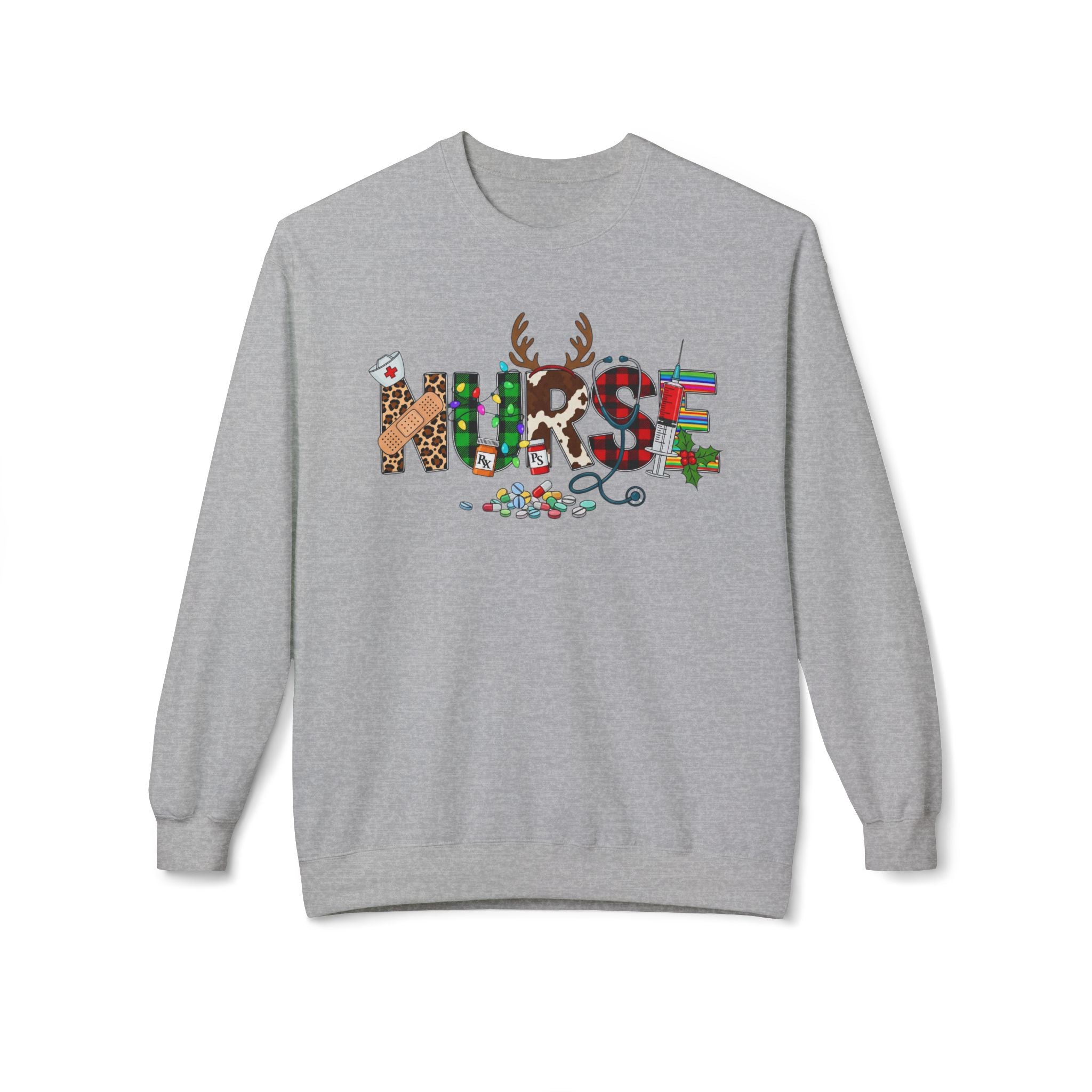 Nurse Christmas Crewneck Sweatshirt – Festive Medical Holiday Gift
