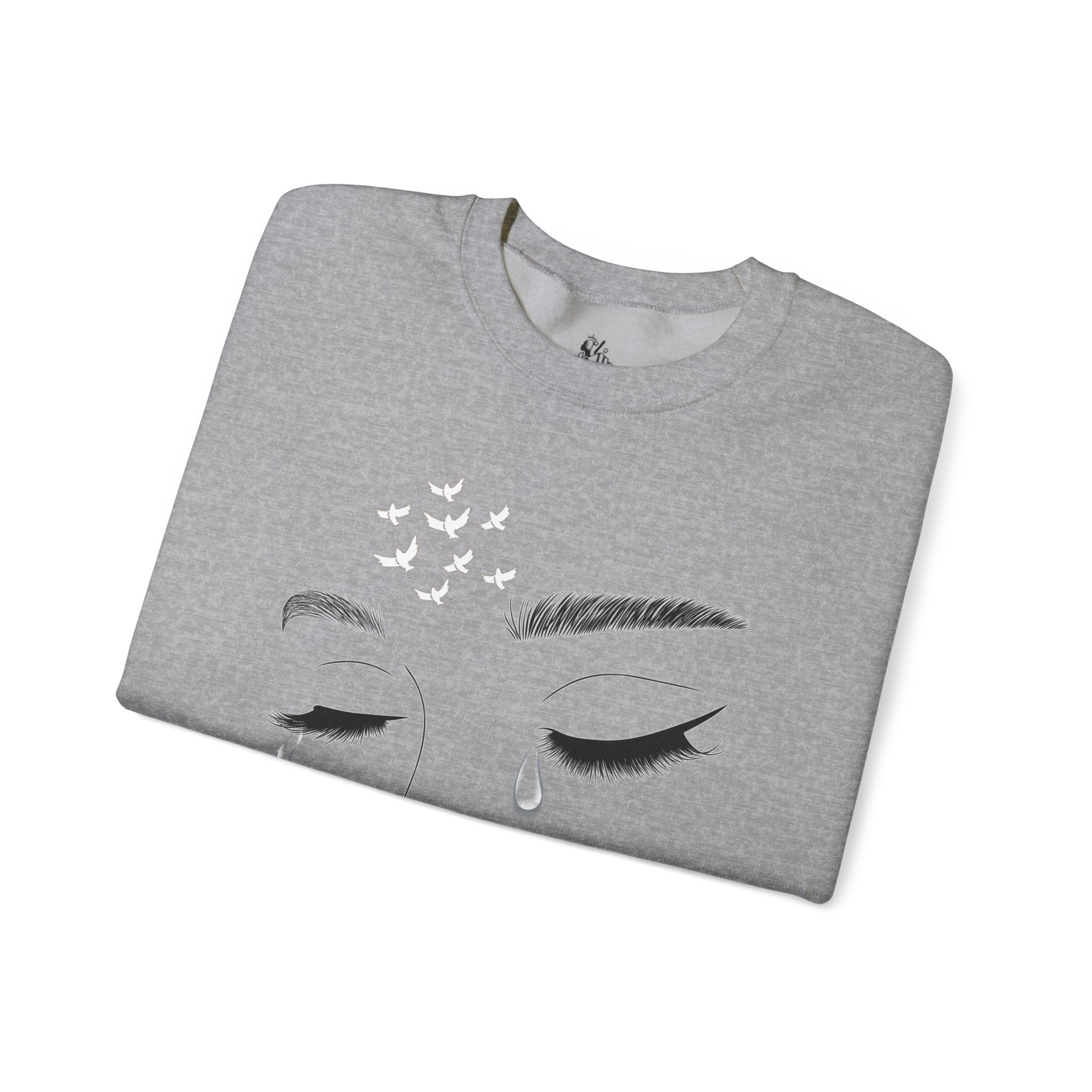Tearful Eyes Crewneck Sweatshirt — Remember To Remember To Never Forget'