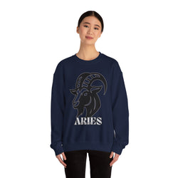 Aries Zodiac Unisex Casual Crewneck Sweatshirt