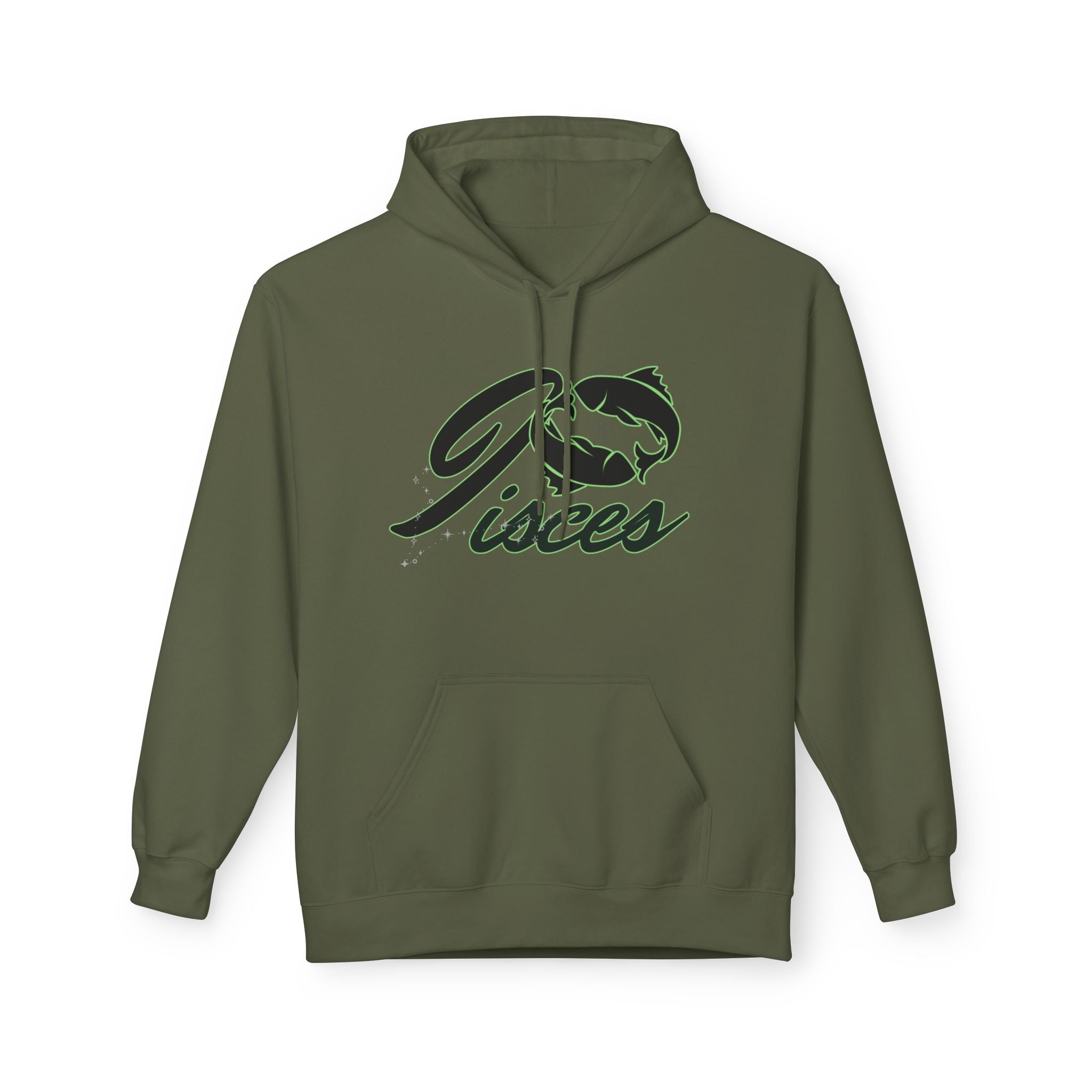 Pisces Zodiac Hoodie — Astrological Sign Hoodie with Fish Script Design