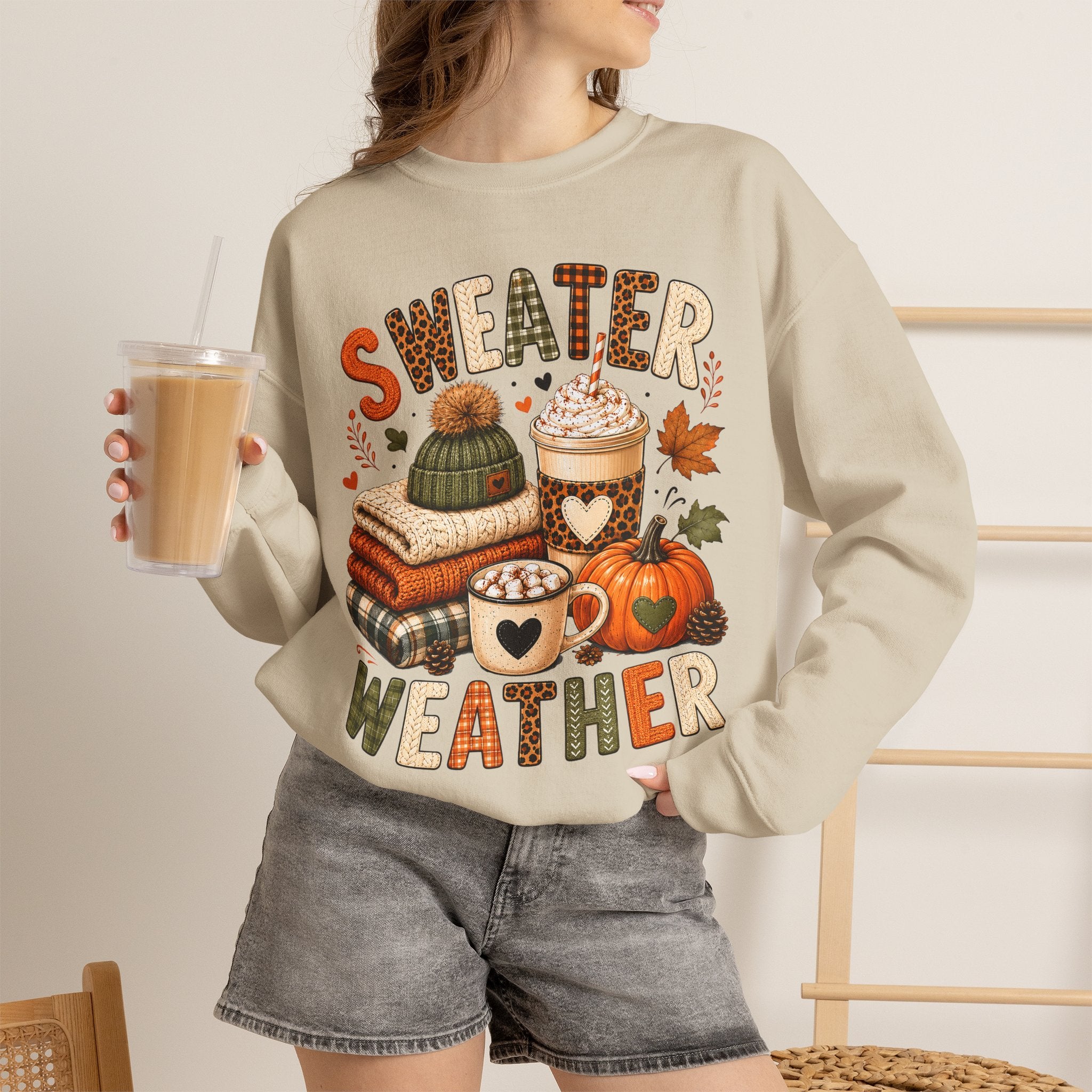 Sweater Weather Autumn Crewneck Sweatshirt