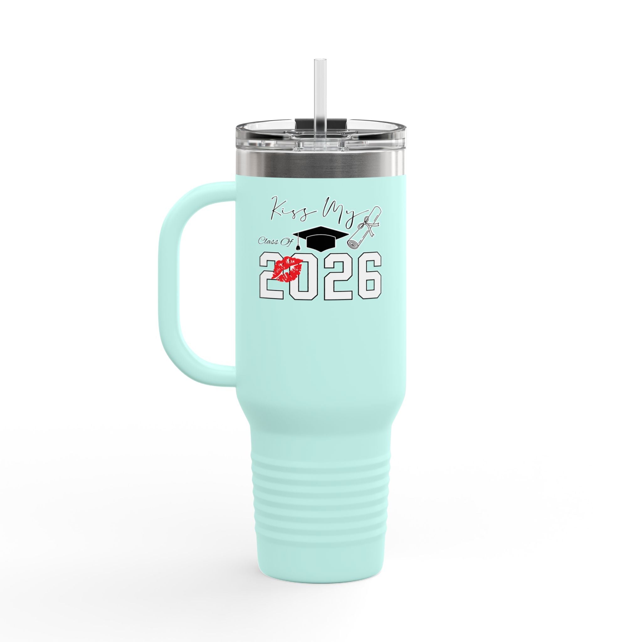 2026 Insulated Travel Mug, 40oz, Stylish Drinkware for On-the-Go, Ideal for Graduations, Hot & Cold Beverages, Outdoor Adventures