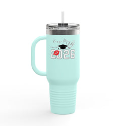 2026 Insulated Travel Mug, 40oz, Stylish Drinkware for On-the-Go, Ideal for Graduations, Hot & Cold Beverages, Outdoor Adventures