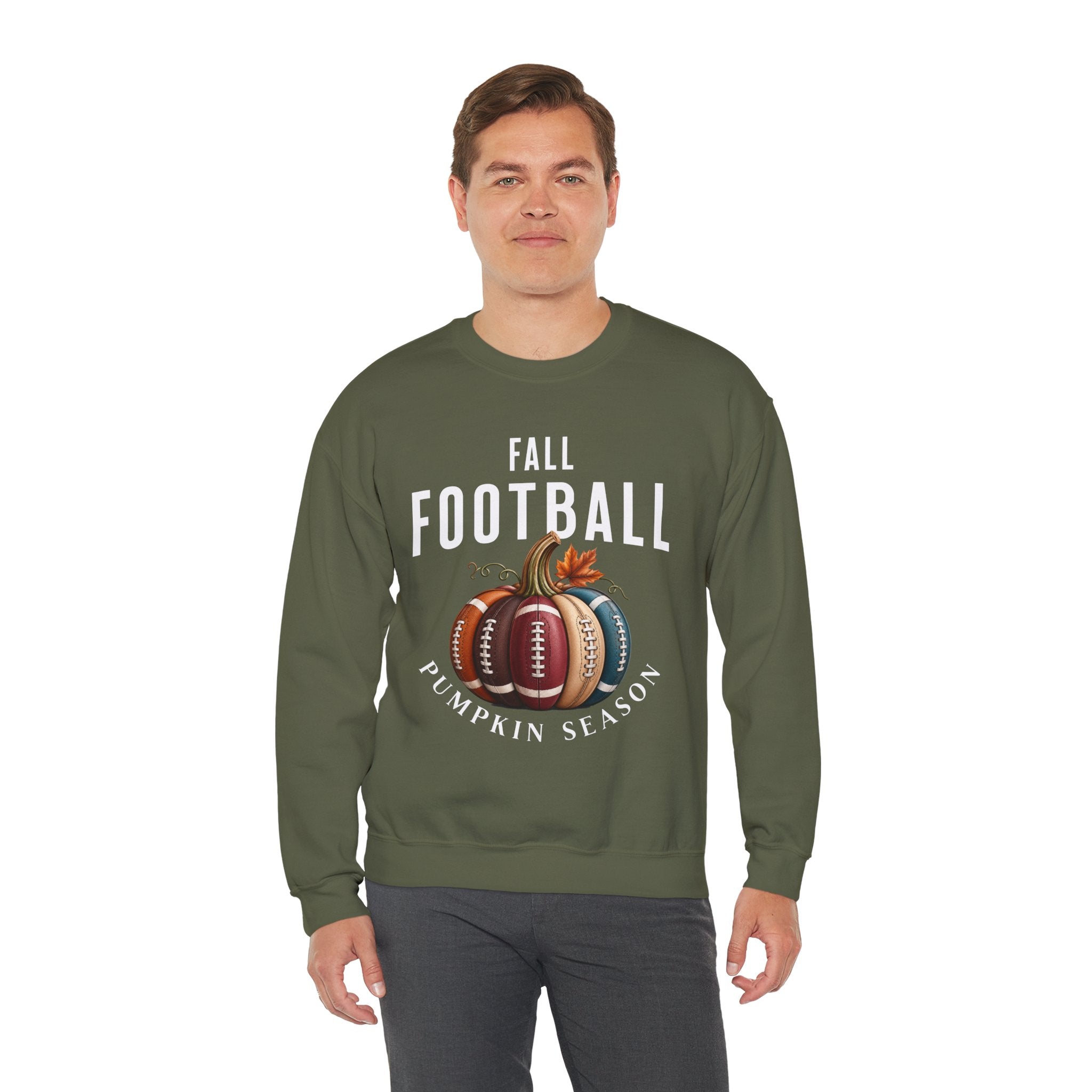 Fall Football Pumpkin Season Crewneck Sweatshirt