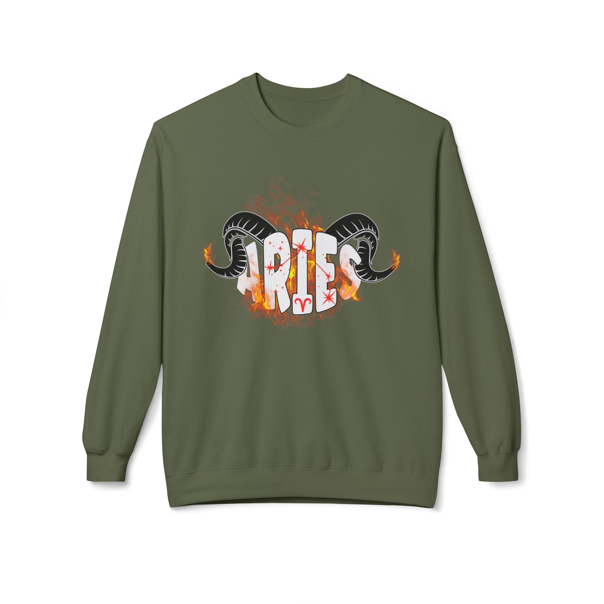 Aries on Fire Unisex Crewneck Sweatshirt