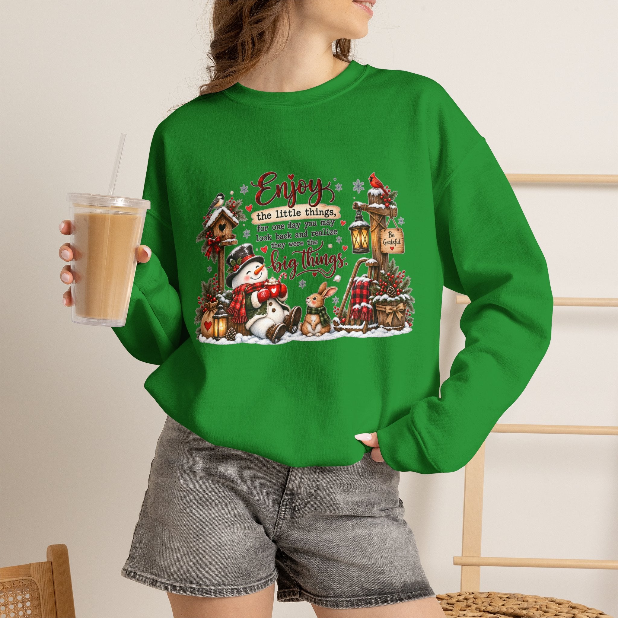 Enjoy the Little Things Christmas Crewneck Sweatshirt