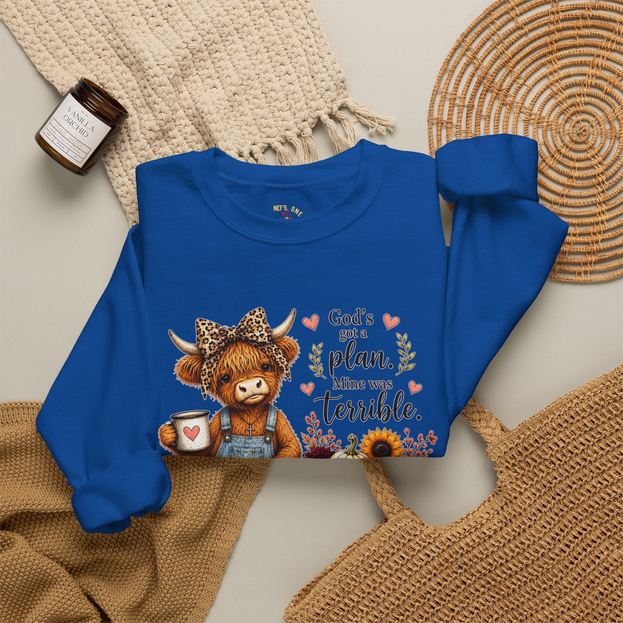 God’s Plan, Mine Was Terrible Bear Fall Crewneck Sweatshirt