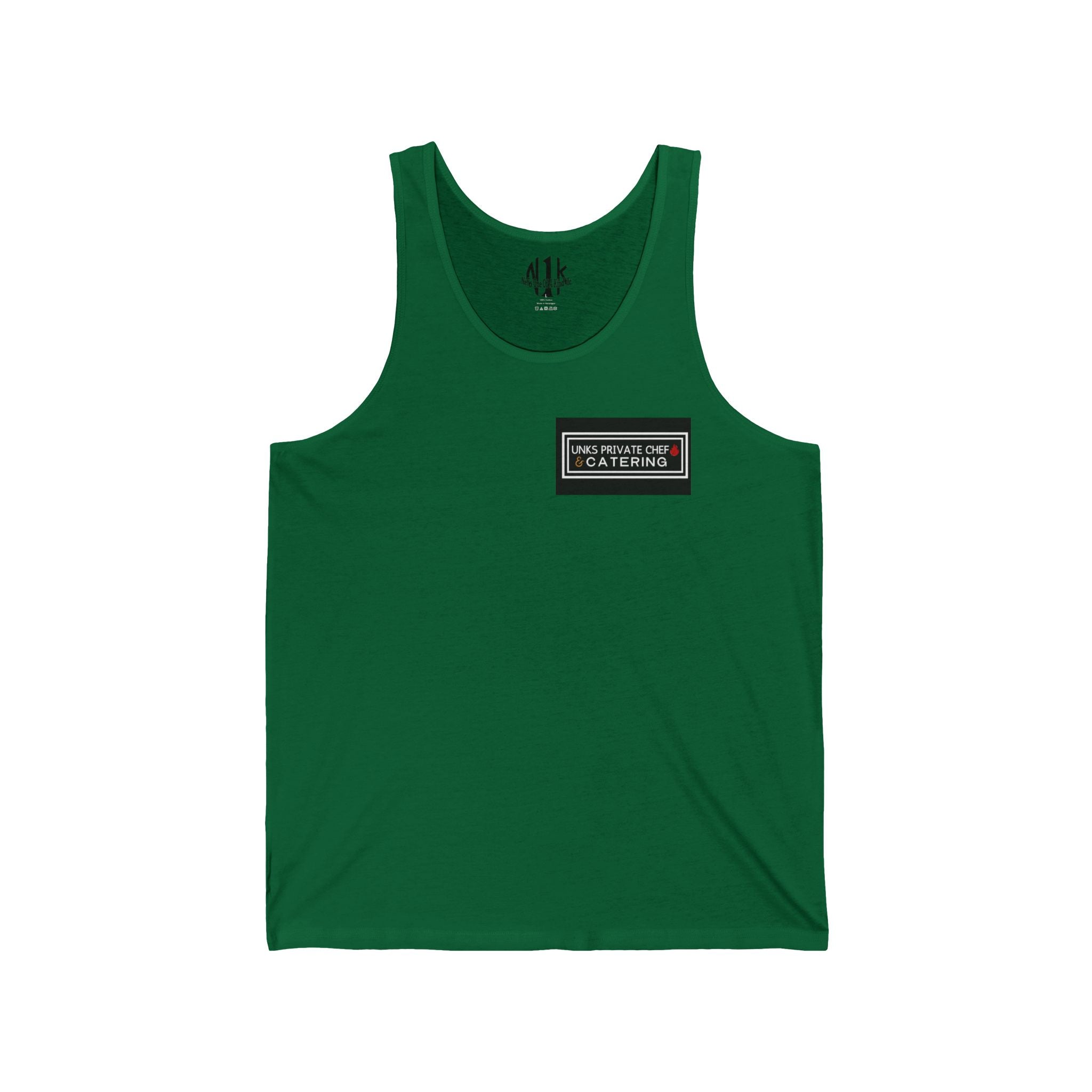 Unks Catering Custom Chef Tank Top - Unisex Jersey Tank for Foodies, Summer Outings, BBQs, Gifts for Chefs, Private Catering Events
