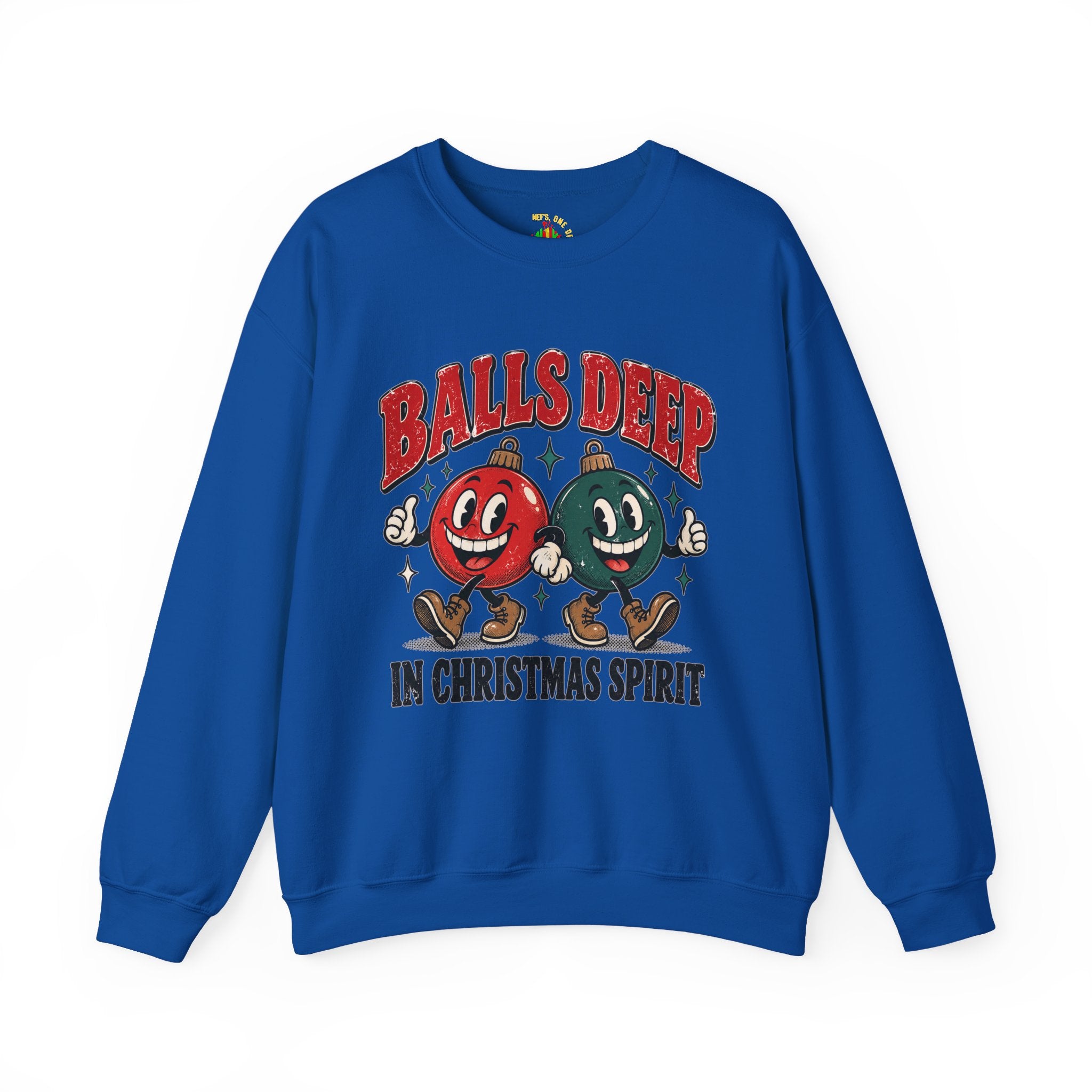 Balls Deep in Christmas Spirit Crewneck Sweatshirt