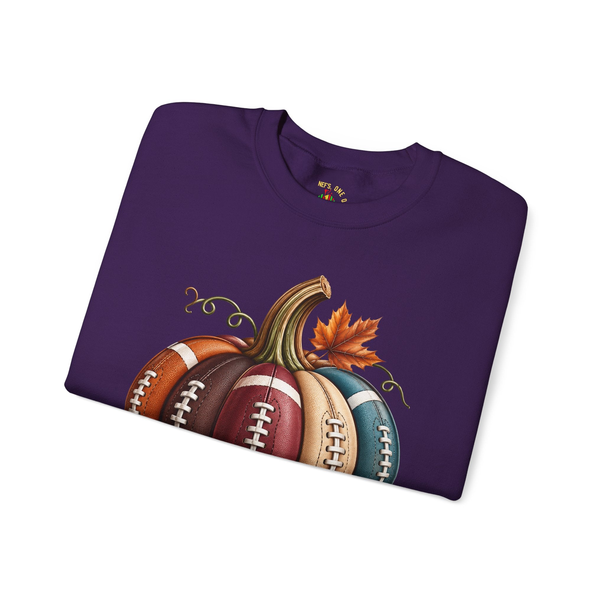 Fall Football Pumpkin Crewneck Sweatshirt