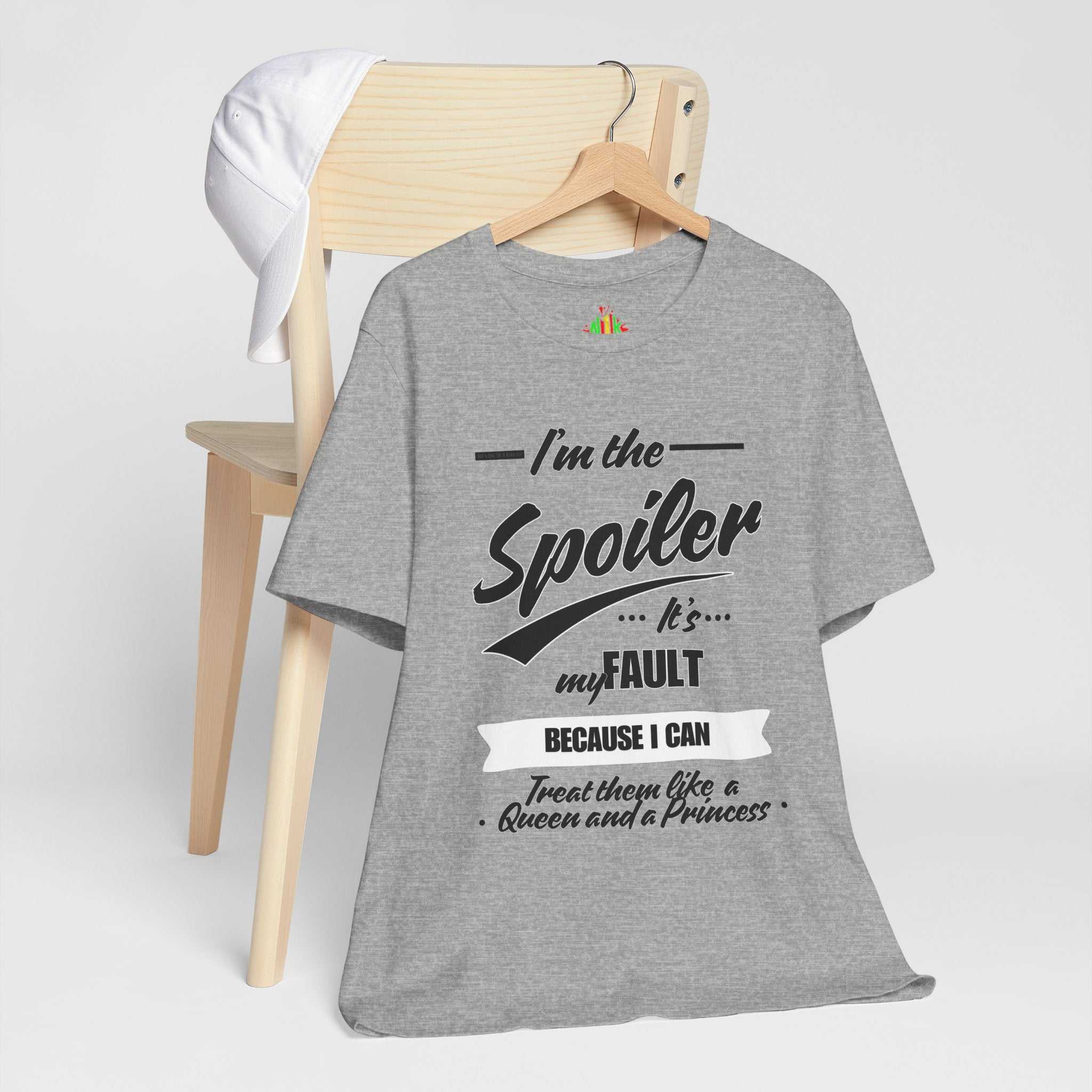 He's the Spoiler Unisex Jersey Tee - Express love for his Queen and PrT-ShirtHe’s the Spoiler Unisex Jersey Tee