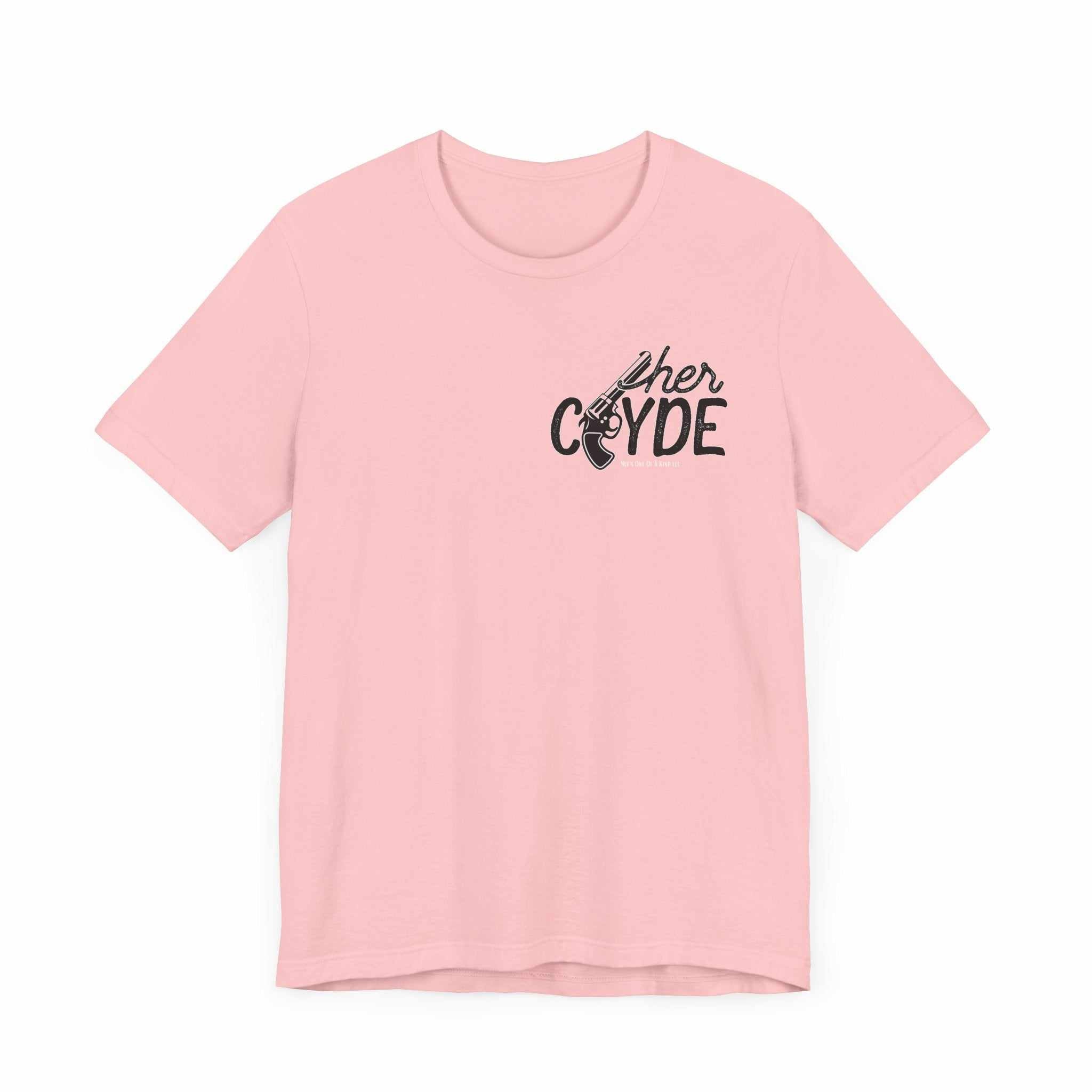Her Clyde with Bonnie Valentine Casual Soft Unisex Jersey Crew Neck ShT-ShirtBonnie Valentine Casual Soft Unisex Jersey Crew Neck Short Sleeve Tee