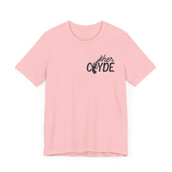 Her Clyde with Bonnie Valentine Casual Soft Unisex Jersey Crew Neck Short Sleeve Tee