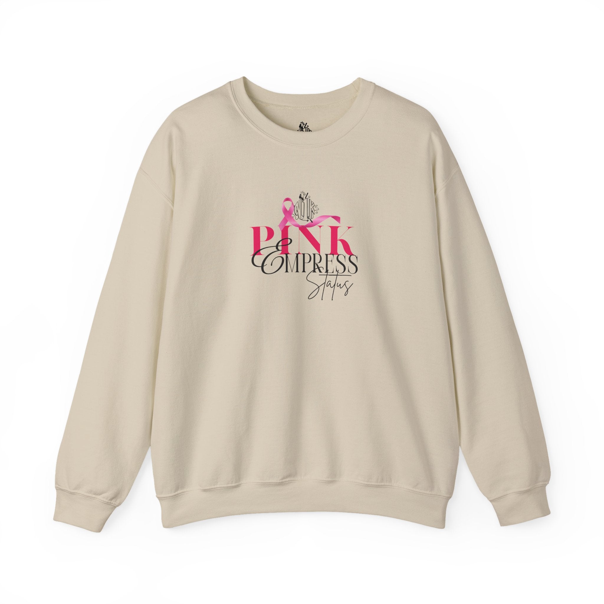 N1K Pink Empress Status Cancer Awareness Crewneck Sweatshirt - Pink Ribbon "PINK" Design