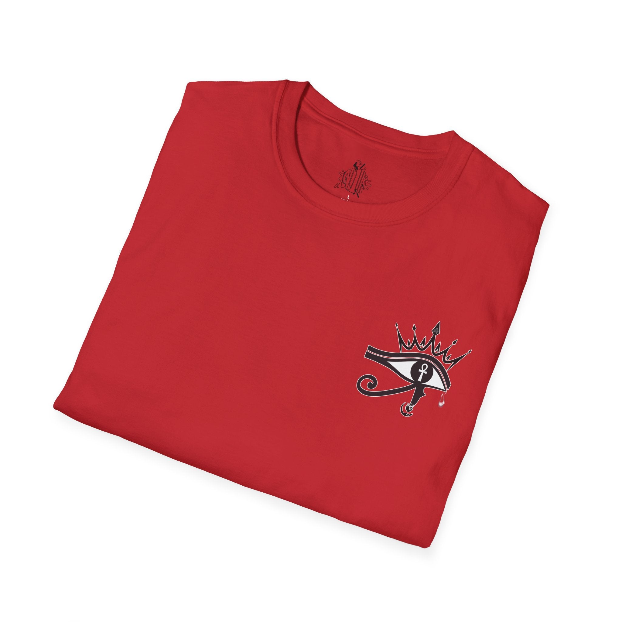 Eye of Horus Chest Logo Empress Tee — Minimal Egyptian Symbol T-Shirt
